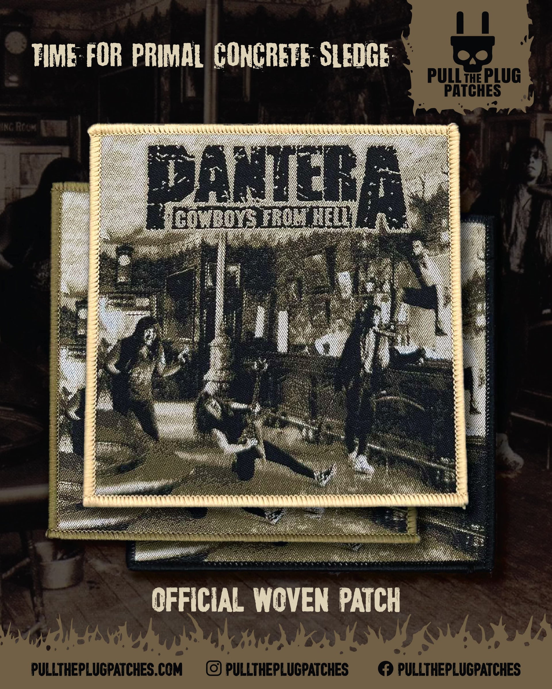 Pantera Patches Pantera Cowboys From Hell Embroidered Patch – Sew-On Metal Band Logo For Jackets, Bags, & DIY Crafts Slayer Patch - Foto 3