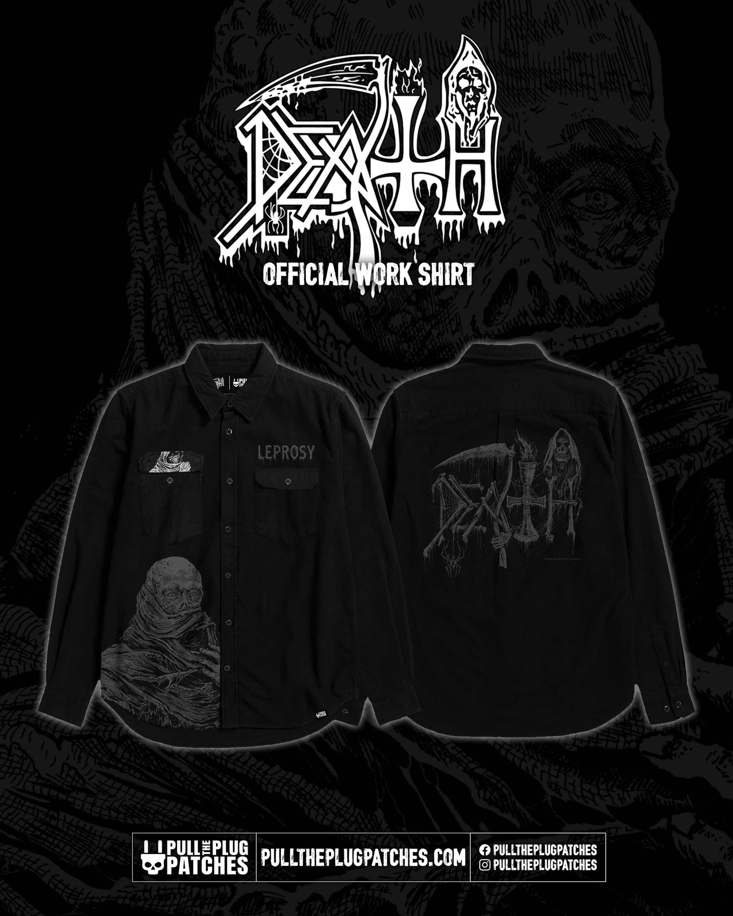 Death - Leprosy x Riddickart 38th Anniversary - Work Shirt (Limited Edition)