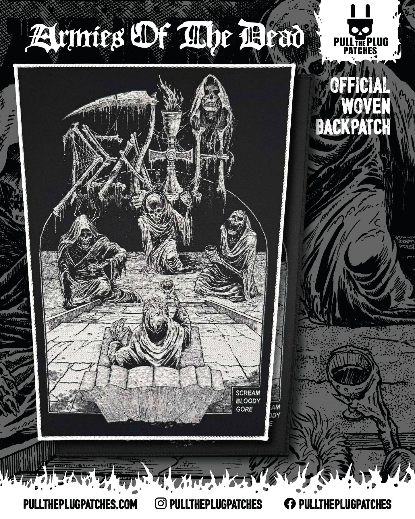 Death - Scream Bloody Gore x Riddickart 38th Anniversary - Backpatch (Limited Edition)