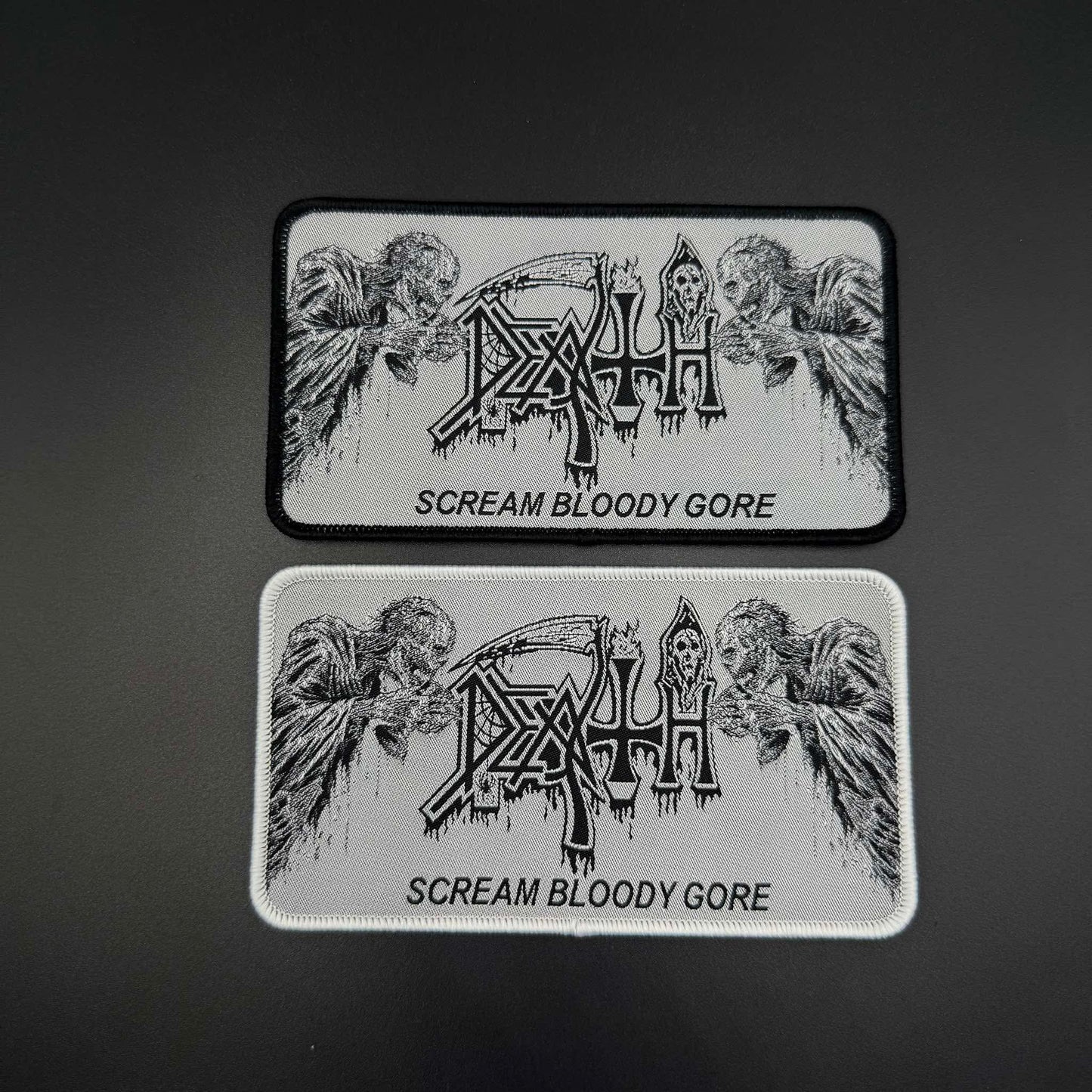 Death - Scream Bloody Gore x Riddickart 38th Anniversary (White) - Patch (Limited Edition)