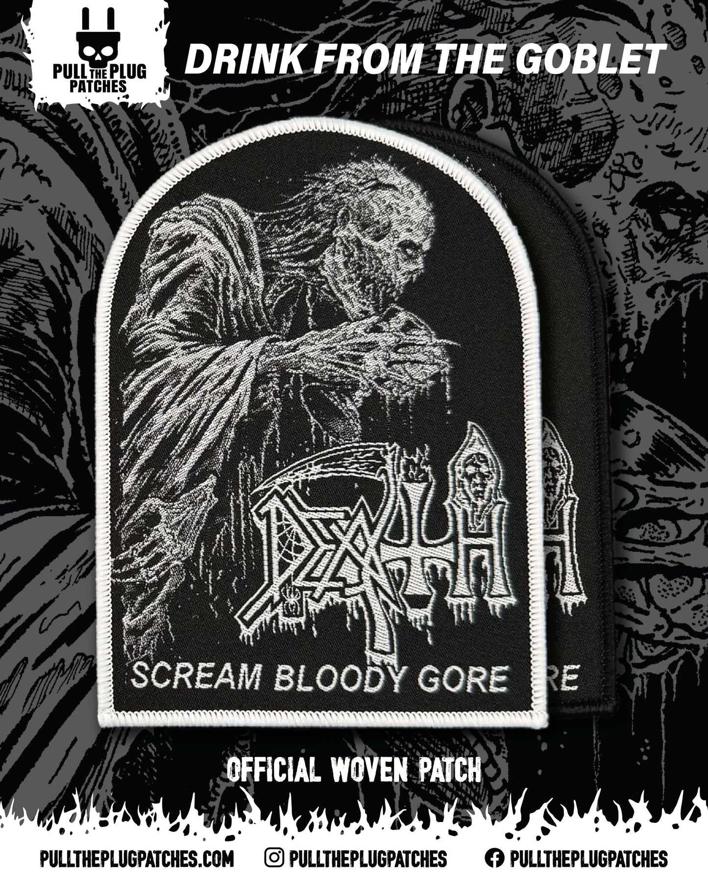 Death - Scream Bloody Gore x Riddickart 38th Anniversary (Left) - Patch (Limited Edition)