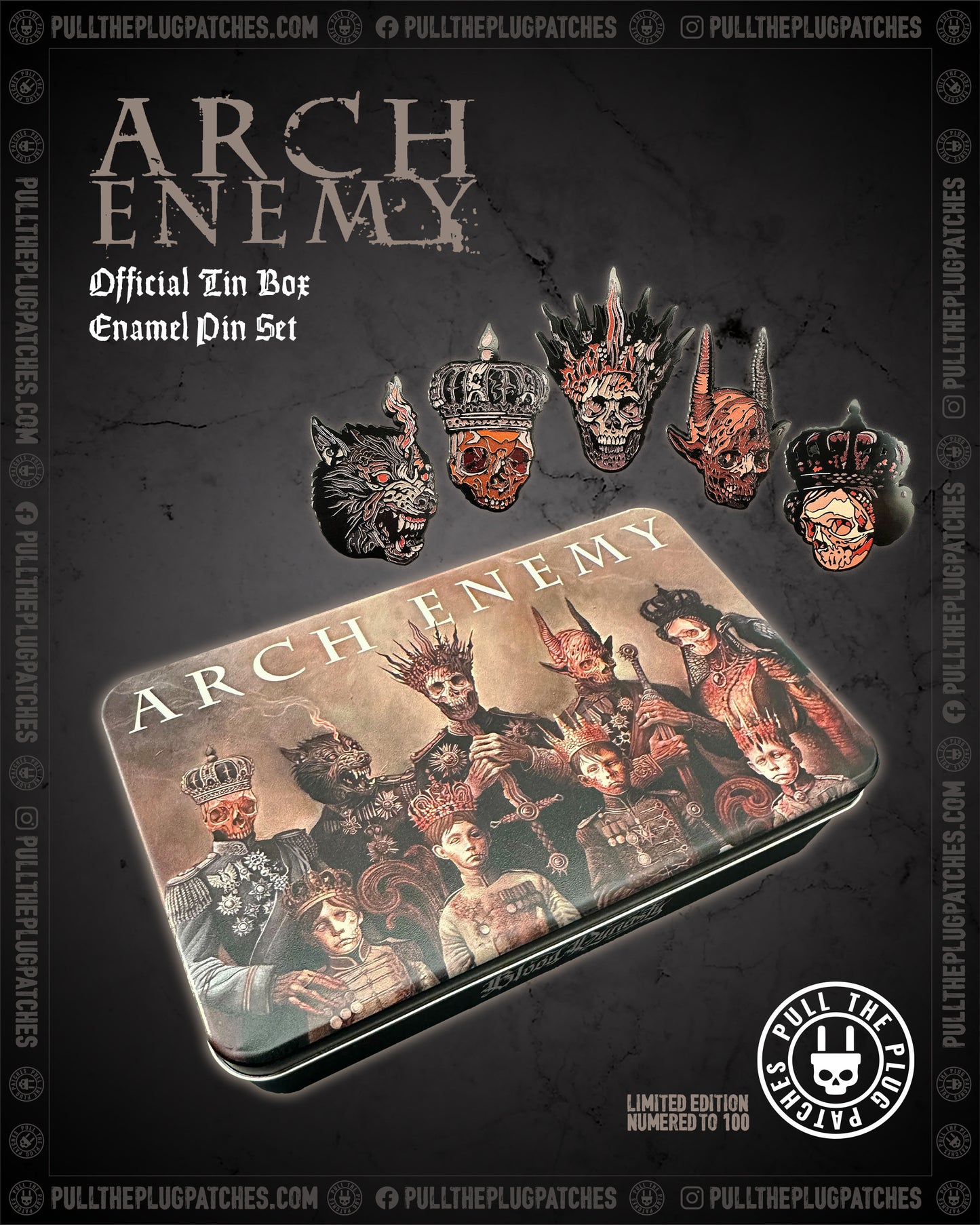 Arch Enemy - Blood Dynasty - Tin Box Pin Set