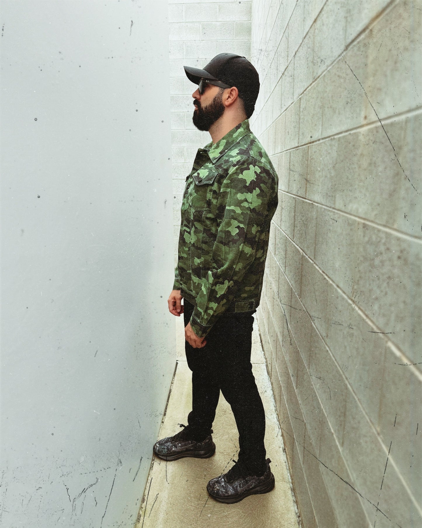 The Swamped In Denim - Green Camo Jacket