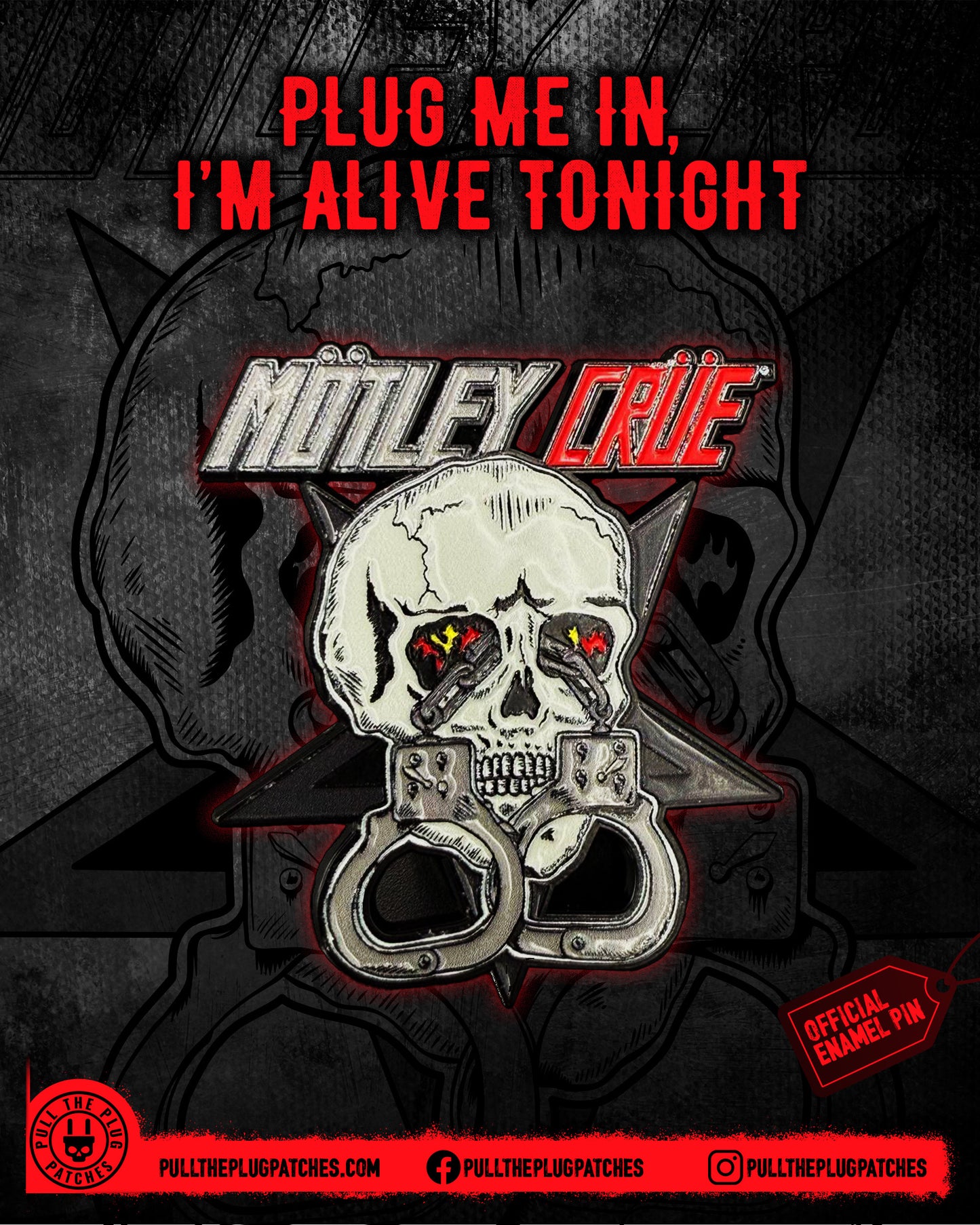 Motley Crue - Too Fast For Love - Pin