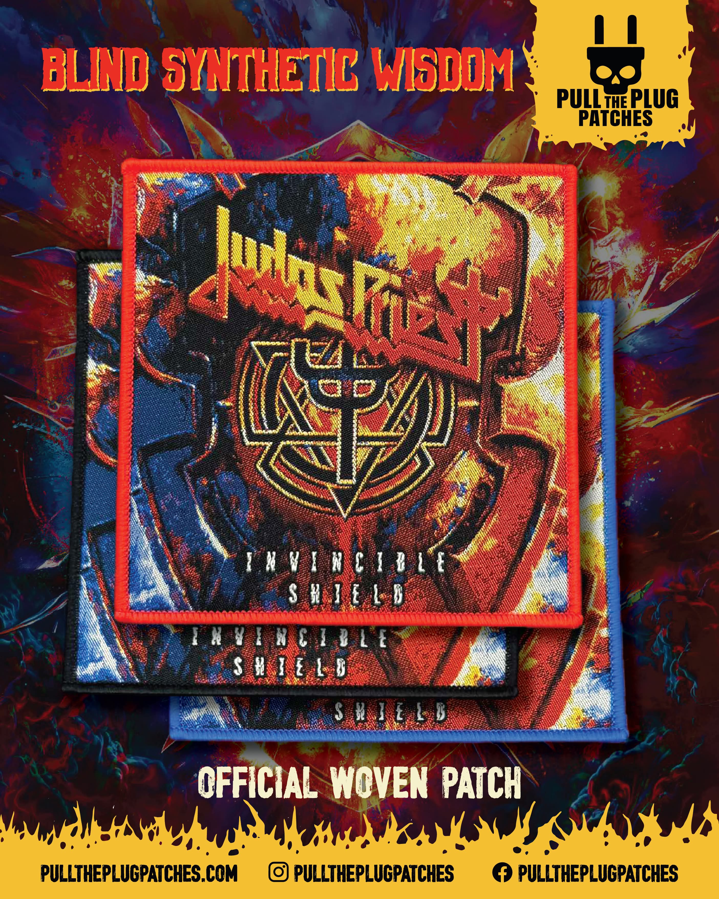 Judas Priest - Invincible Shield - Square Patch – Pull The Plug Patches