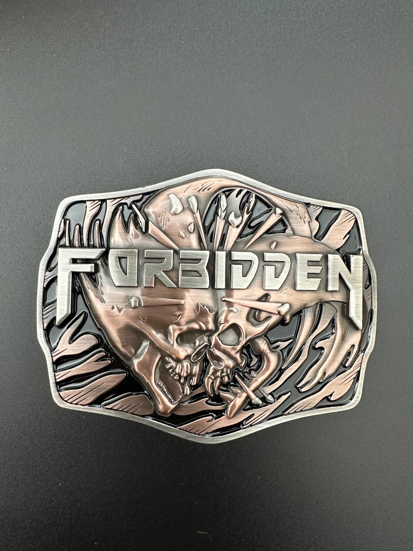 Forbidden - Forbidden Evil Belt Buckle - Feel No Pain Edition