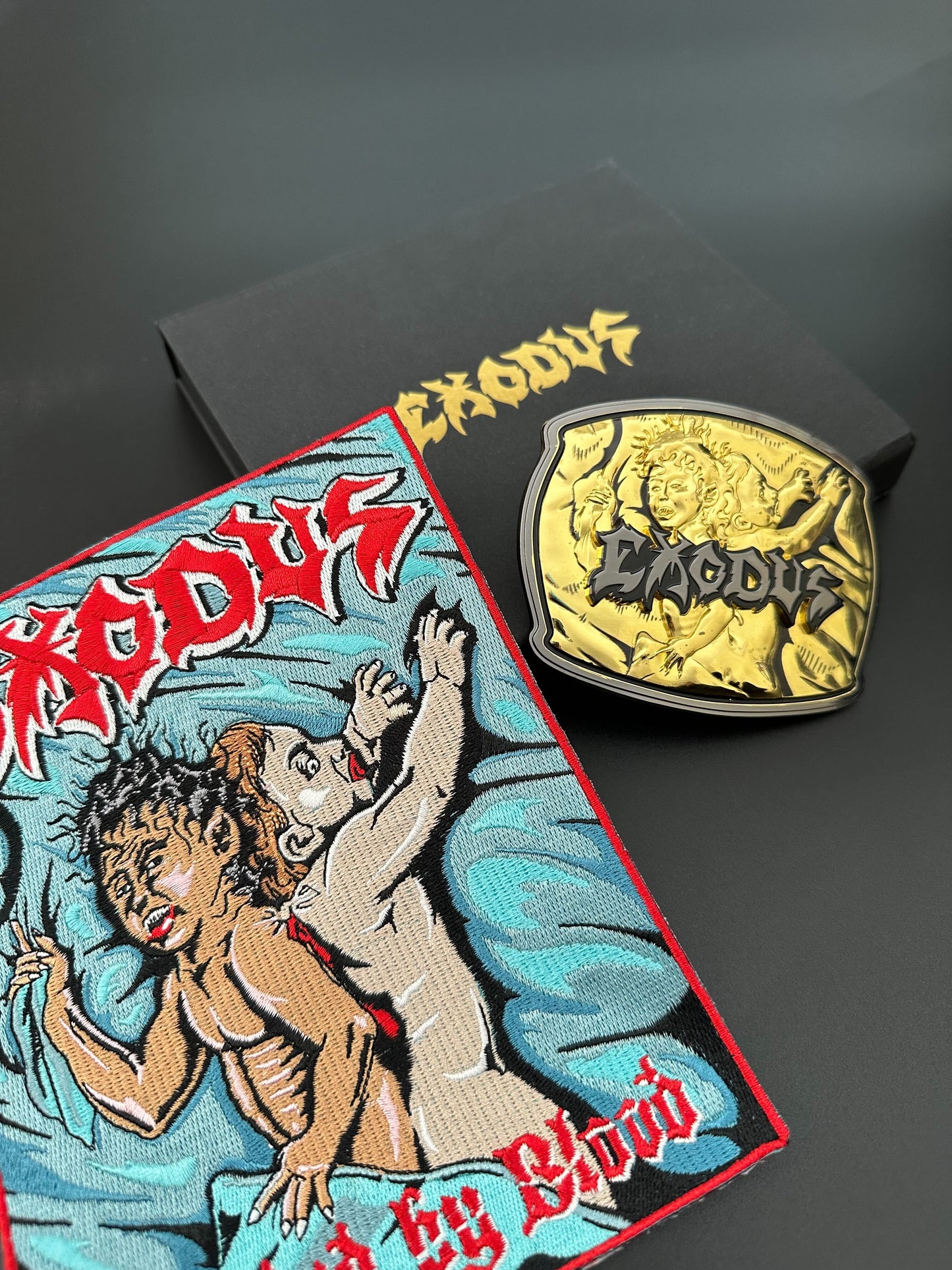 Exodus - Bonded By Blood Belt Buckle - Piranha Edition