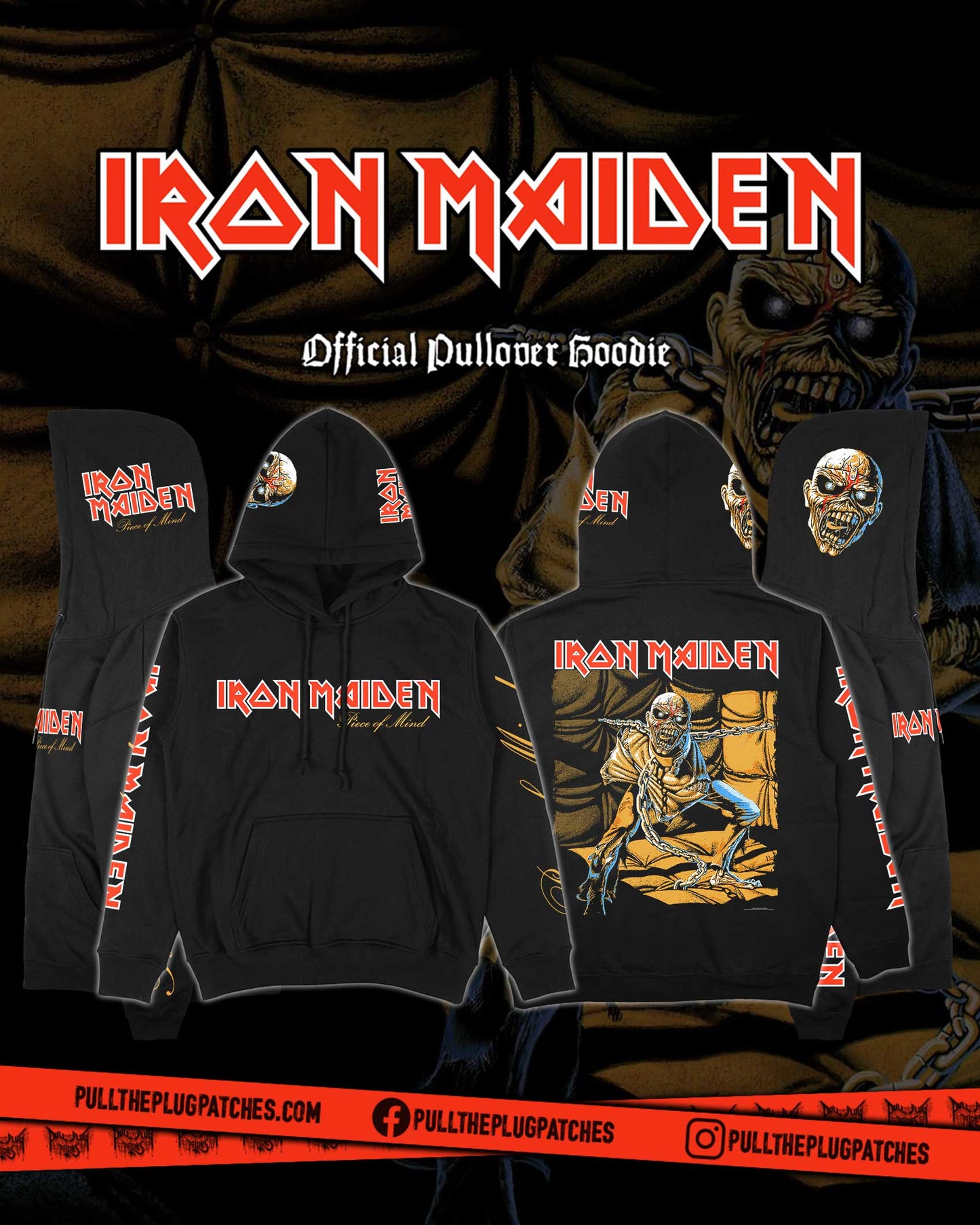 Iron Maiden - Piece Of Mind - Deluxe Pullover Hoodie