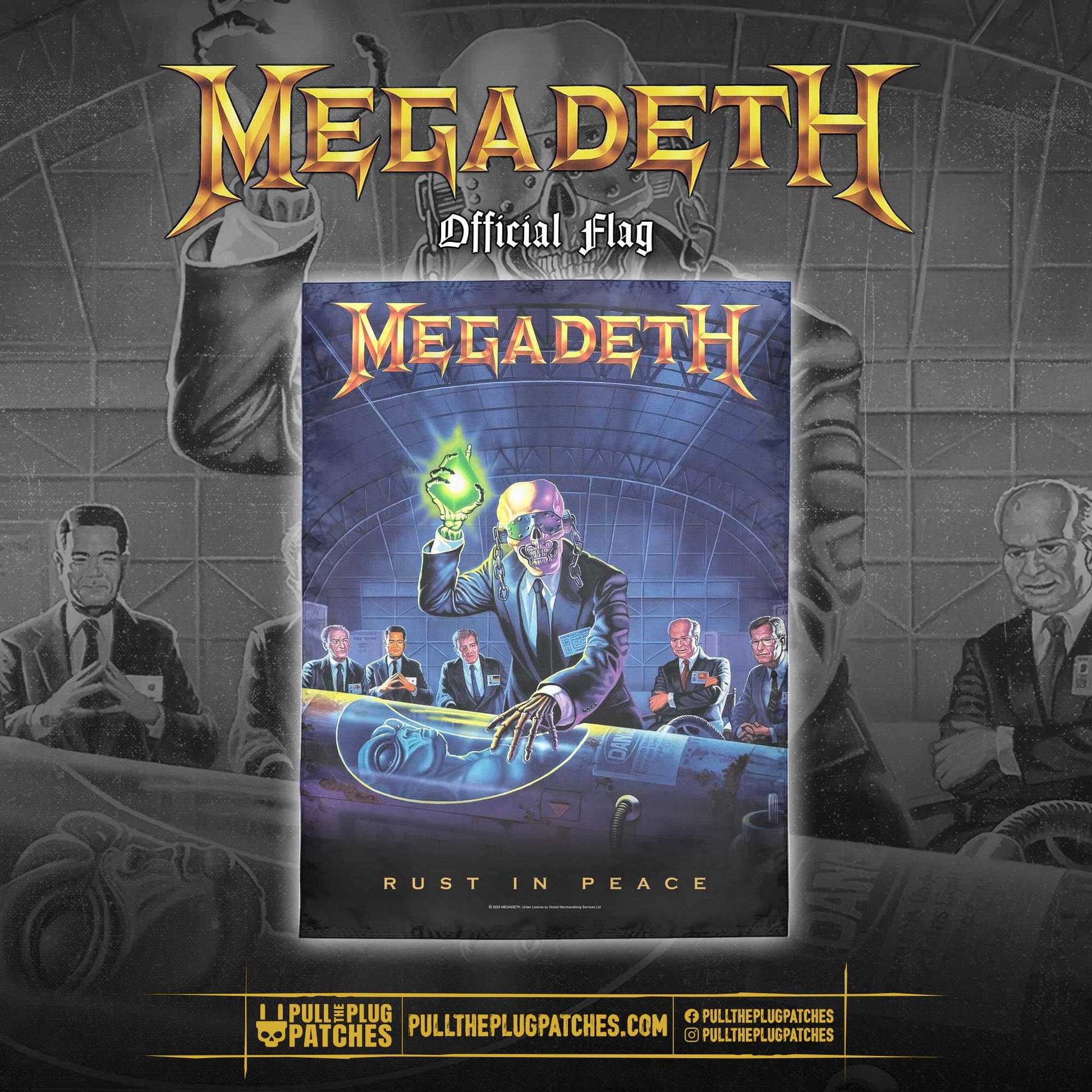 Patch Ferro Da Stiro Band Metal TOPPA RICAMATA MEGADETH 'Peace Sells' - Applicazione A Ferro, Nera E Argento, Per Giubbotti, Borse, Collezione Patch Diesel - Foto 3