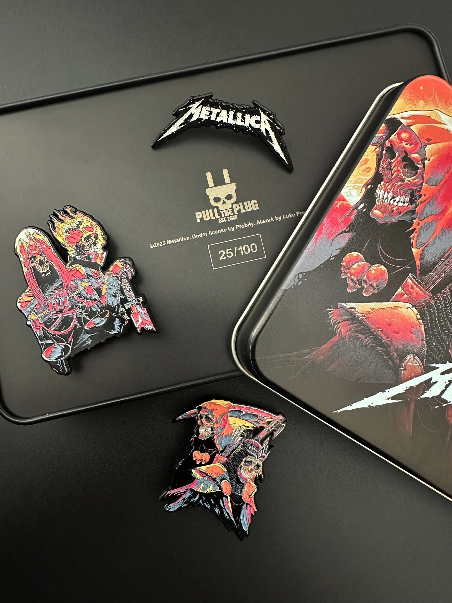 Metallica - The Four Horsemen - Tin Box Pin Set