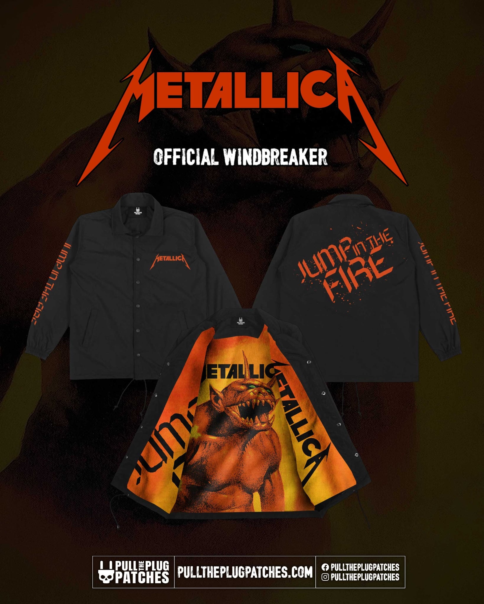 Metallica - Jump In The Fire - Windbreaker – Pull The Plug Patches