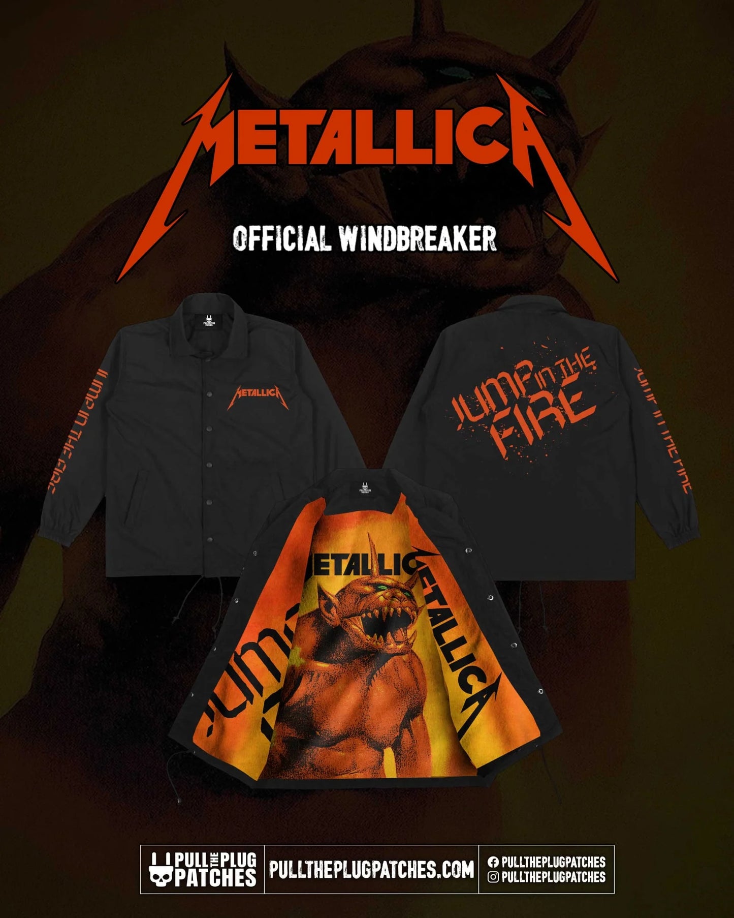 Metallica - Jump In The Fire - Keep The Hellfire Lit - Windbreaker Set