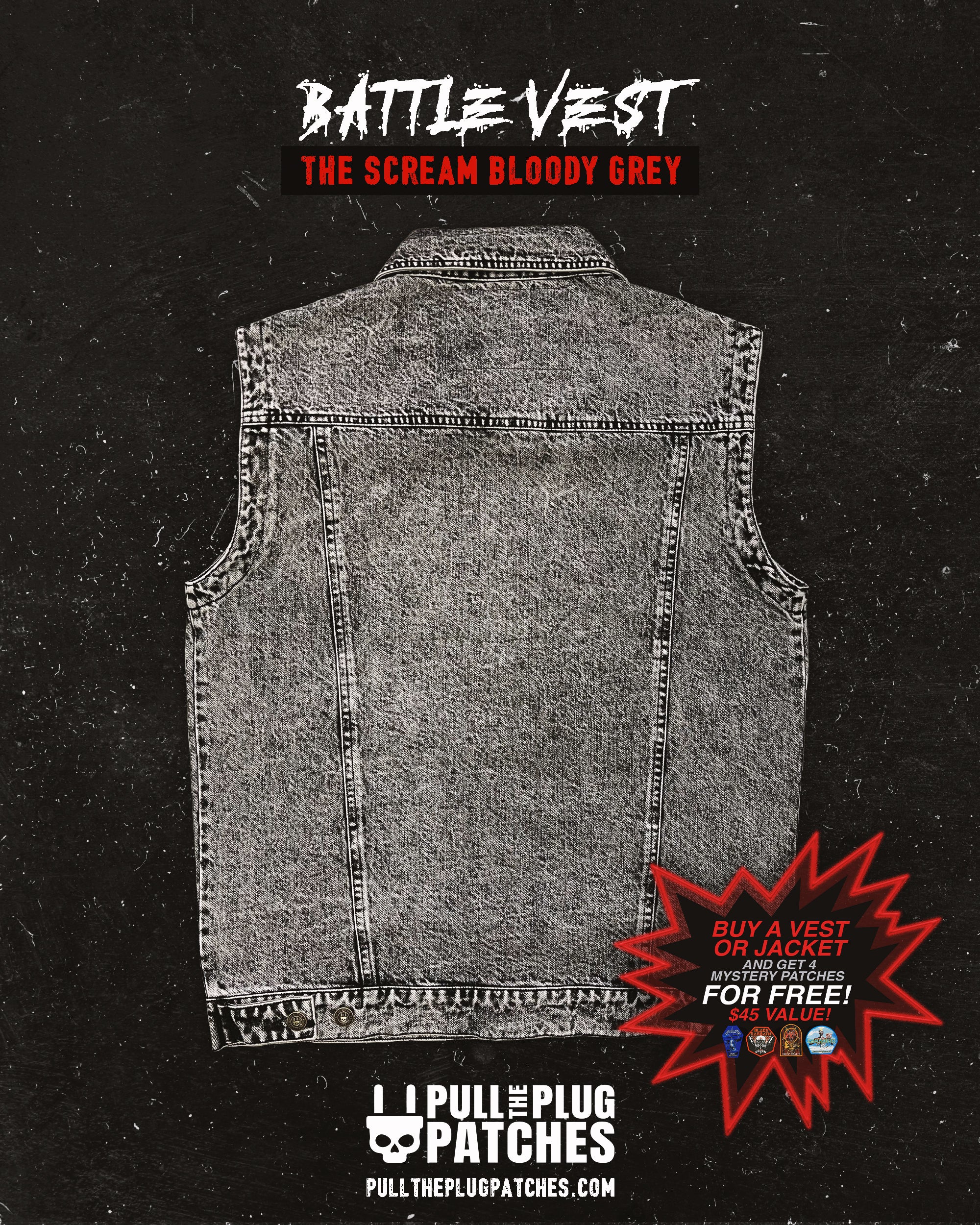 The Scream Bloody Grey - Vest – Pull The Plug Patches
