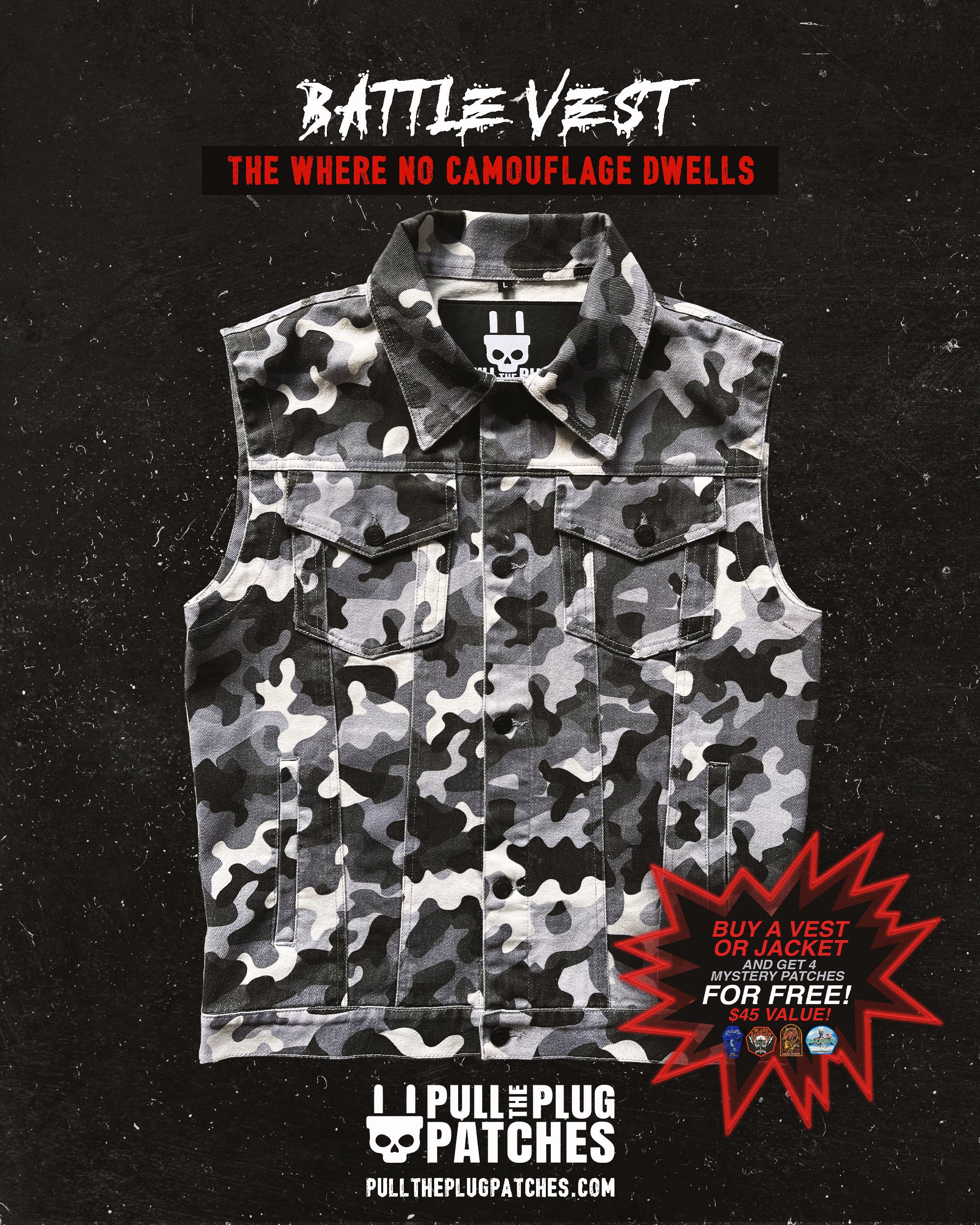 The Where No Camouflage Dwells - Vest – Pull The Plug Patches