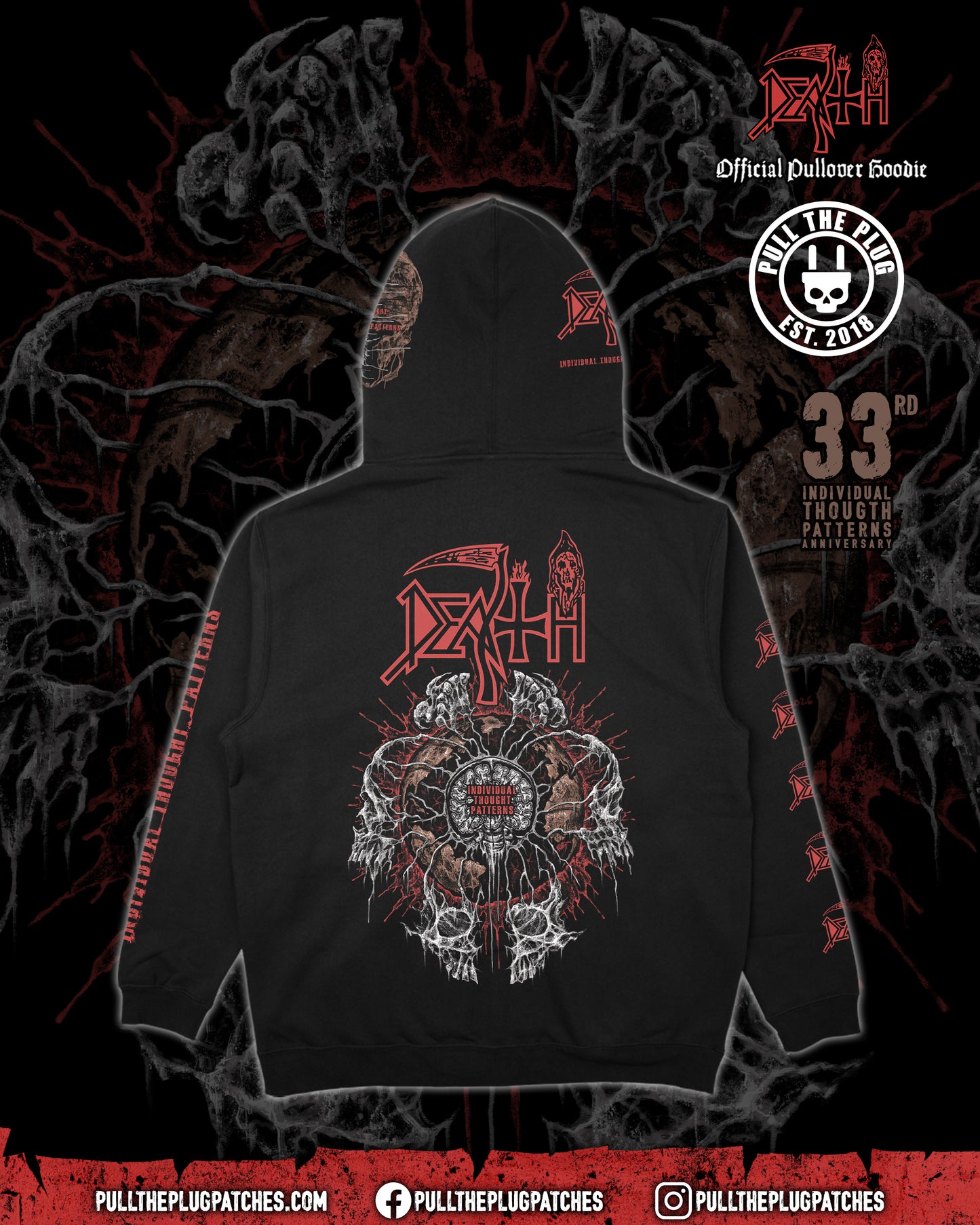 Death - Individual Thought Patterns x Exclusive Noah Cutter Meihoff Art - Deluxe Pullover Hoodie