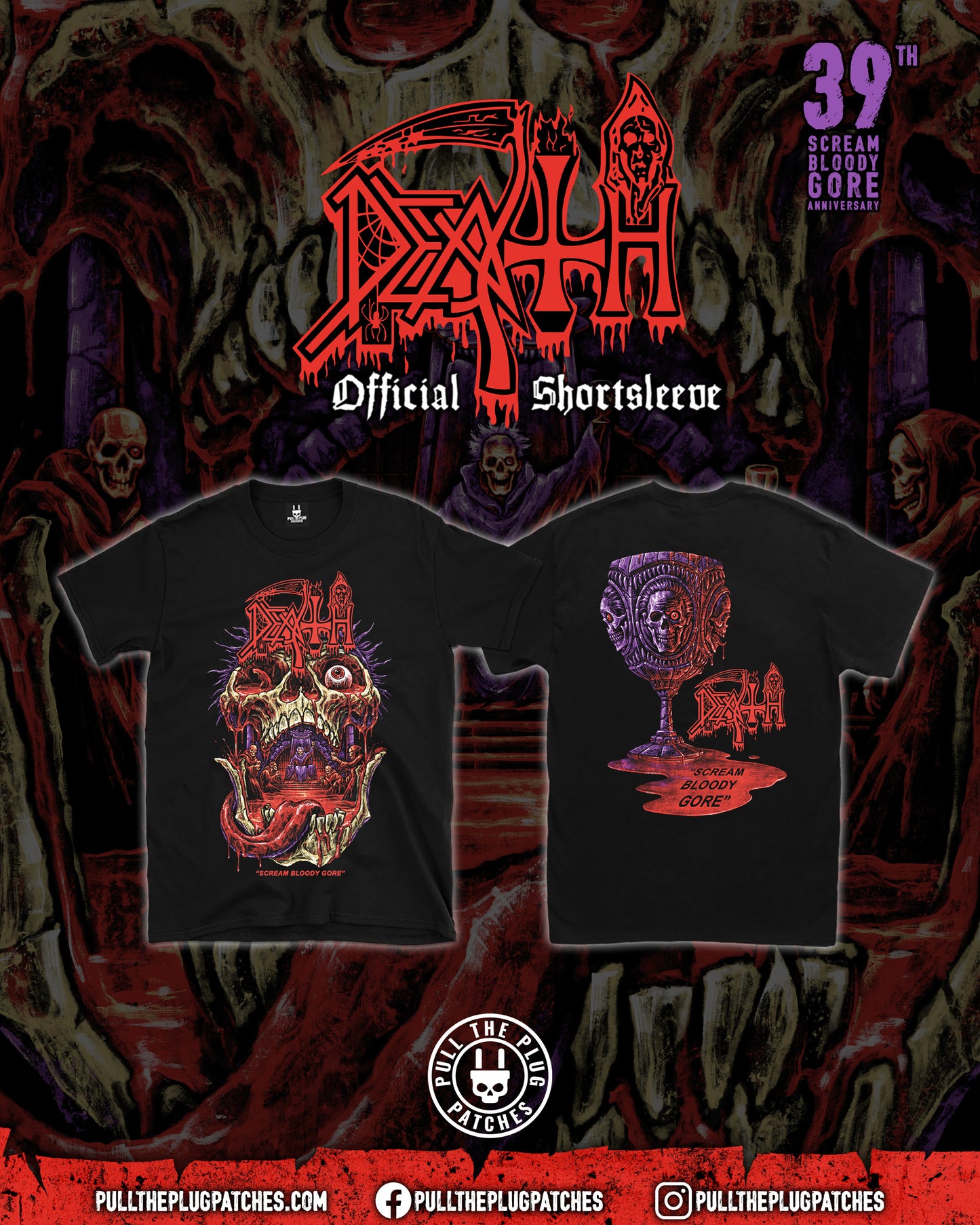 Death - Scream Bloody Gore x Exclusive Noah Cutter Meihoff Art - Shortsleeve Shirt