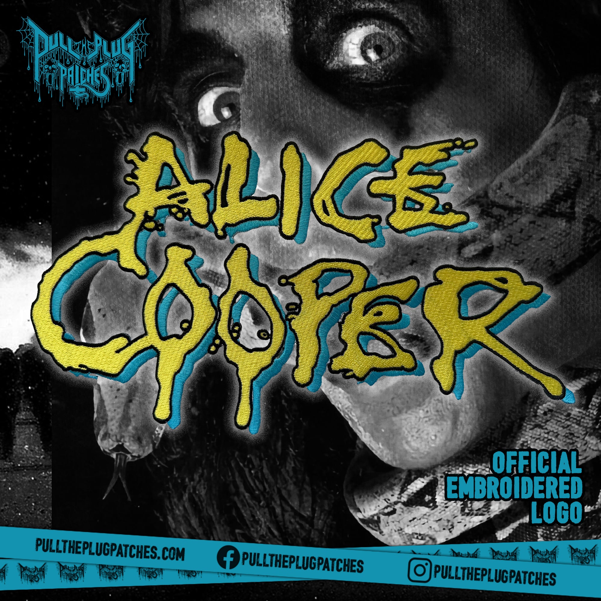 thumbnail image 2 of Alice Cooper 'Eyes' Embroidered Patch – Brand New Music Band Memorabilia 5145 2 of 6