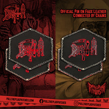 Load image into Gallery viewer, Death - Pin on Faux Leather Patch - Old Logo

