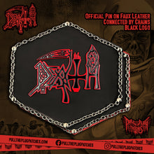 Load image into Gallery viewer, Death - Pin on Faux Leather Patch - New Logo
