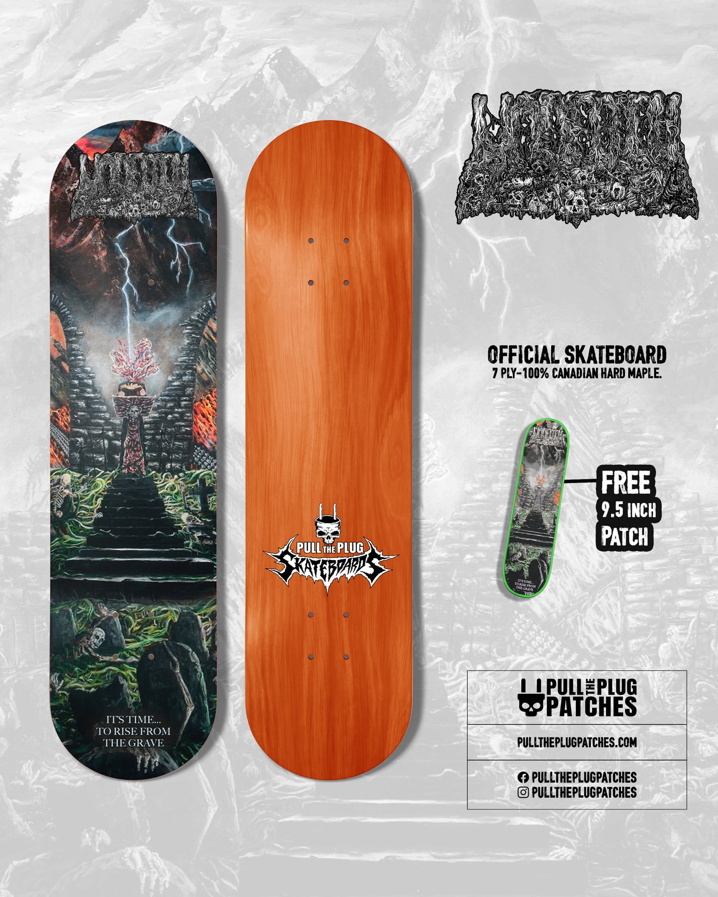 Undeath - It's Time...To Rise from the Grave - Skateboard