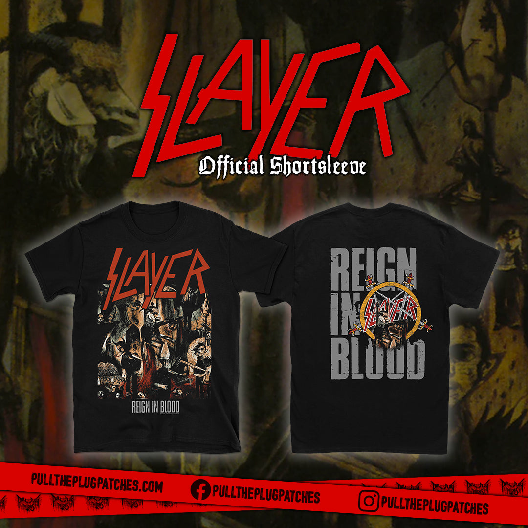 Slayer - Reign In Blood - Shortsleeve Shirt – Pull The Plug Patches