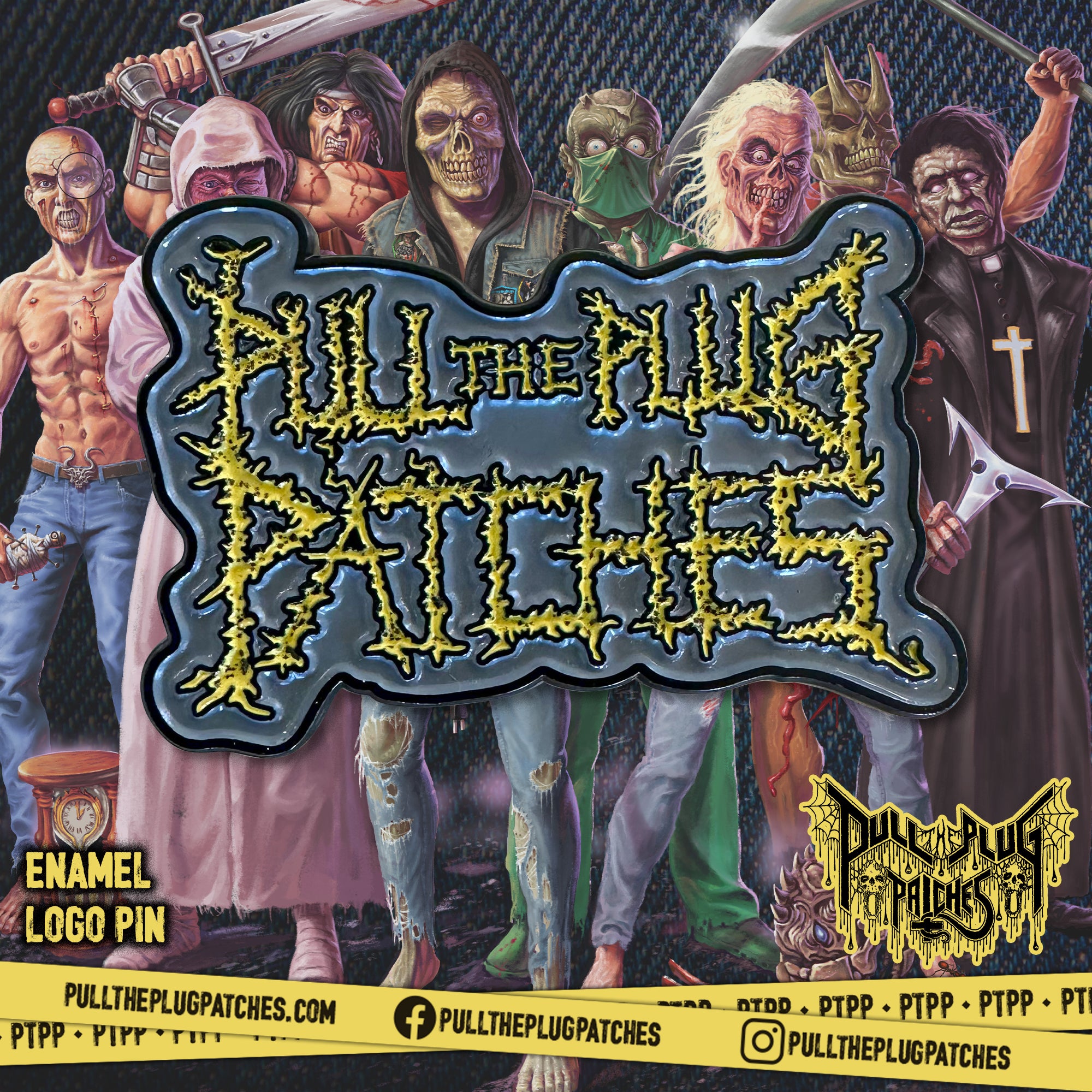 Pull The Plug Patches - Napalm Death Tribute Pin