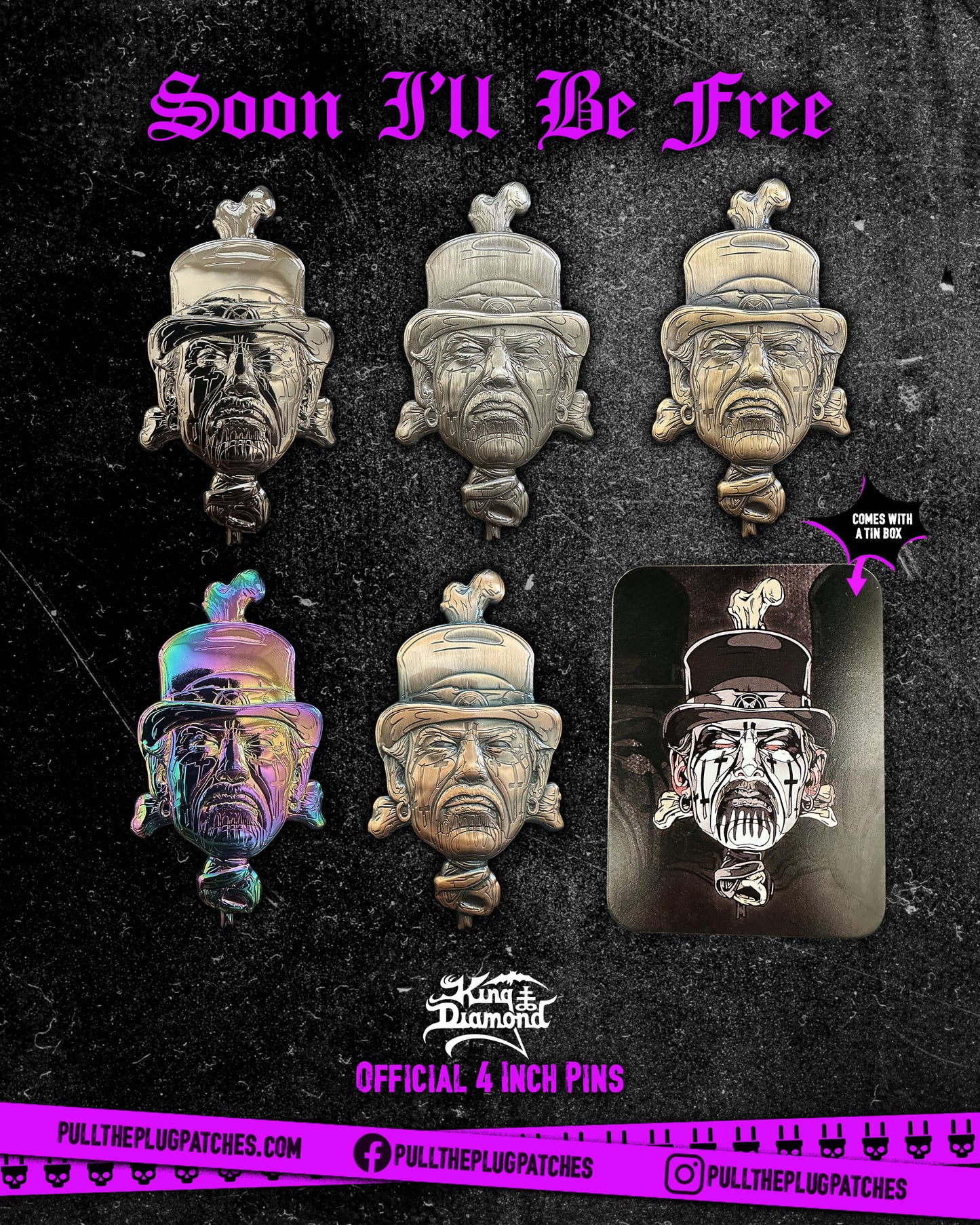 King Diamond - King Diamond - Deluxe Pin in Tin Box (4 Inch Pin)