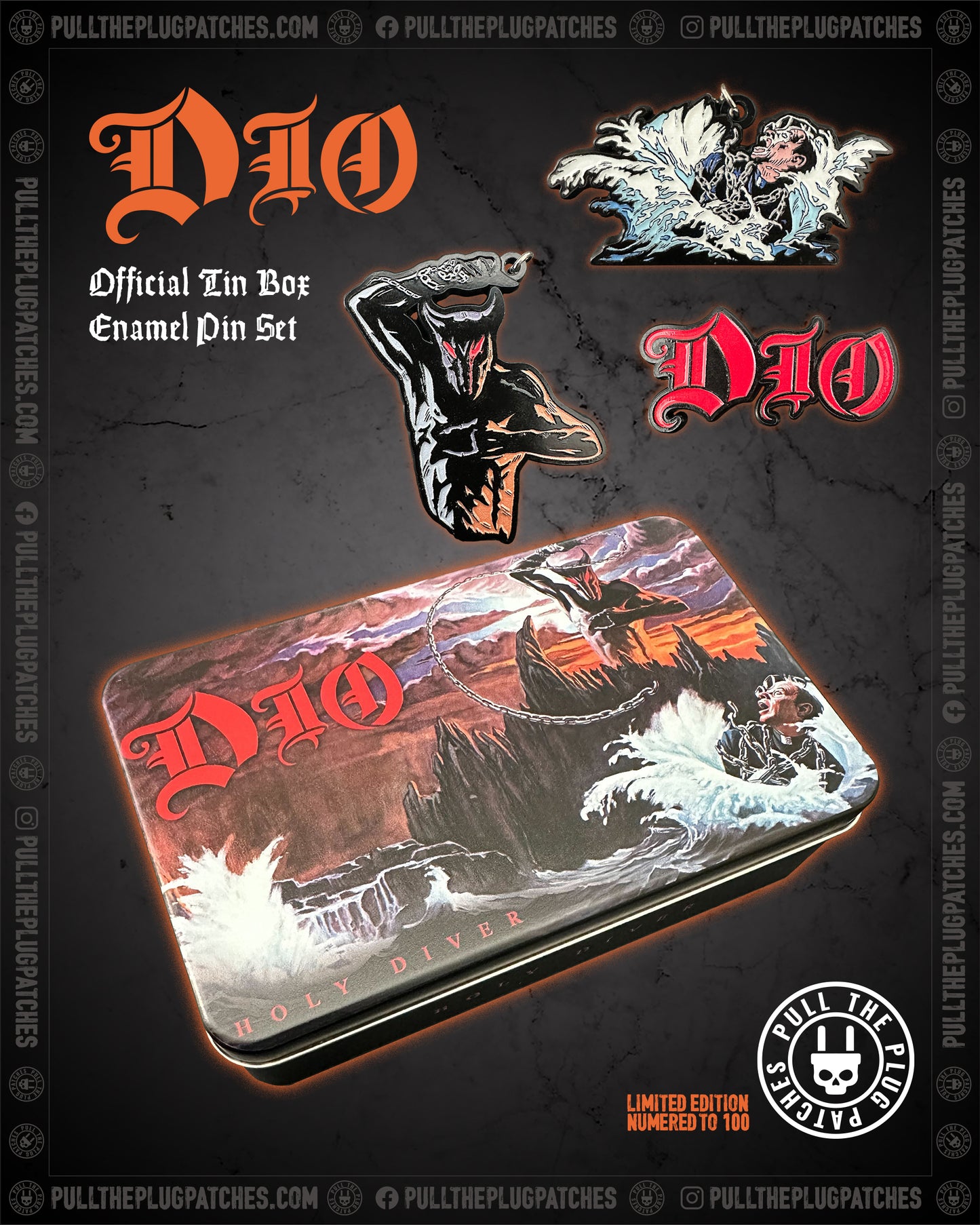 Dio - Holy Diver - Tin Box Pin Set