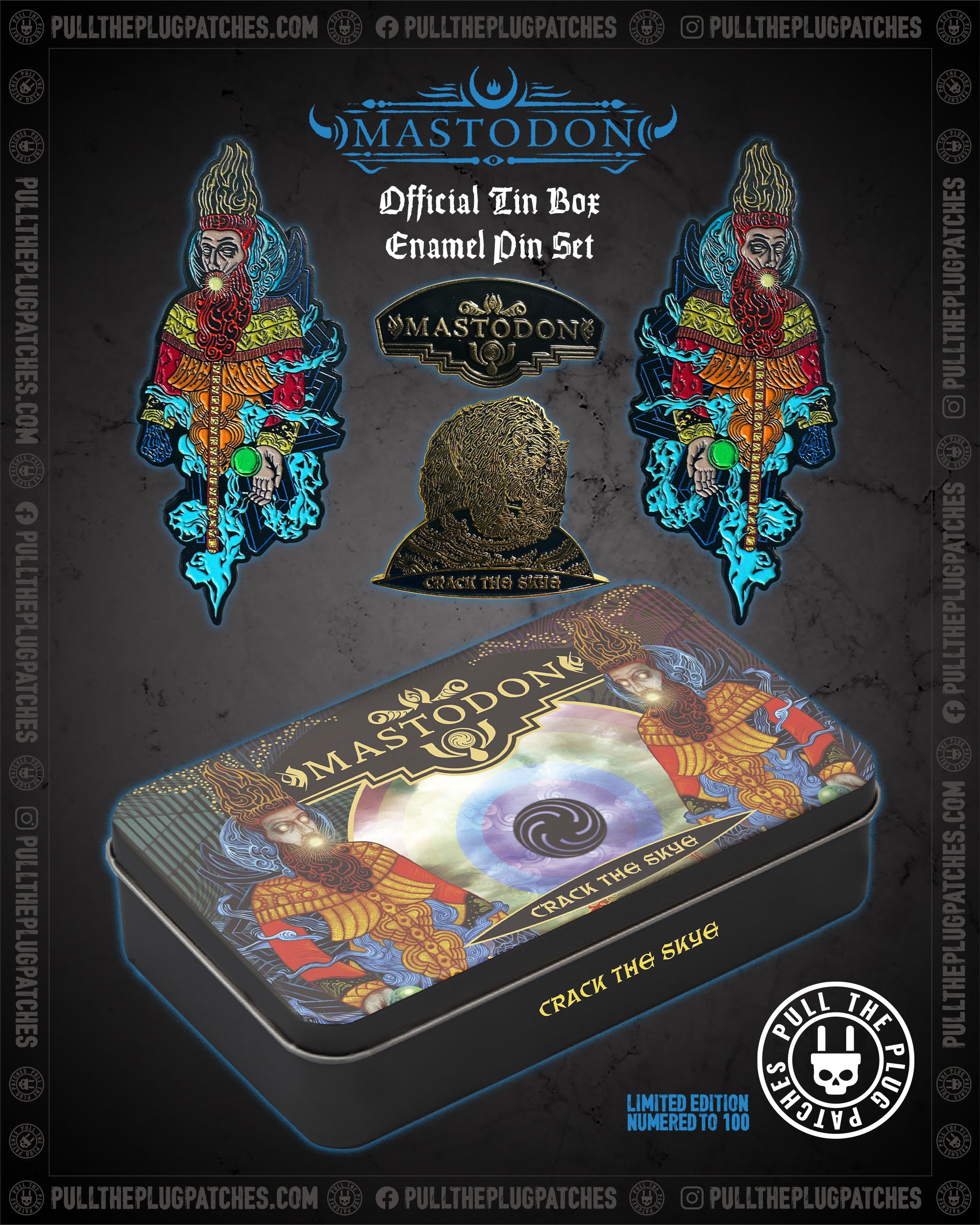 Mastodon CD セット12枚 Mastodon - Crack The Skye - Tin Box Pin Set – Pull The Plug Patches