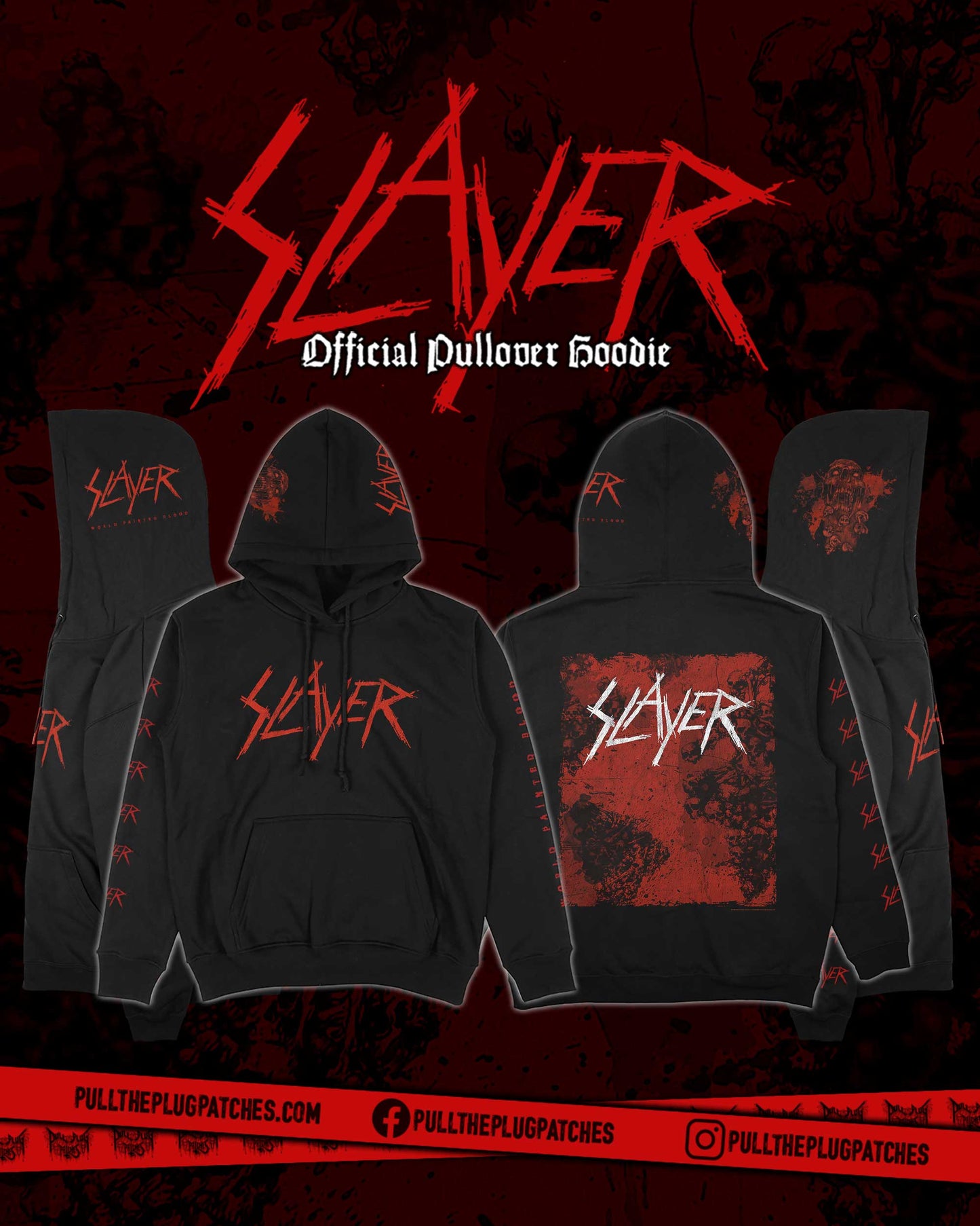 Slayer - World Painted Blood - Deluxe Pullover Hoodie