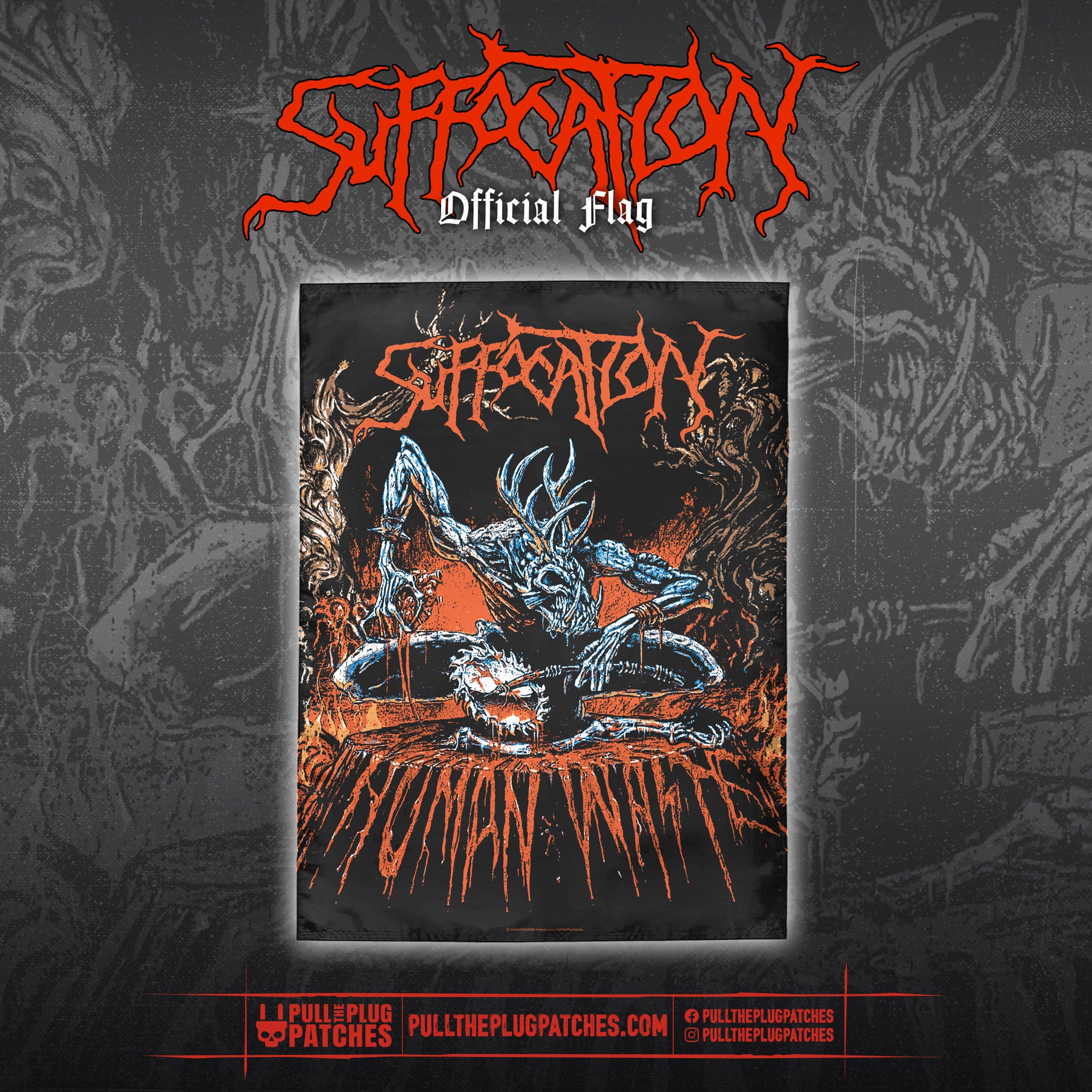 Suffocation - Human Waste - Flag – Pull The Plug Patches