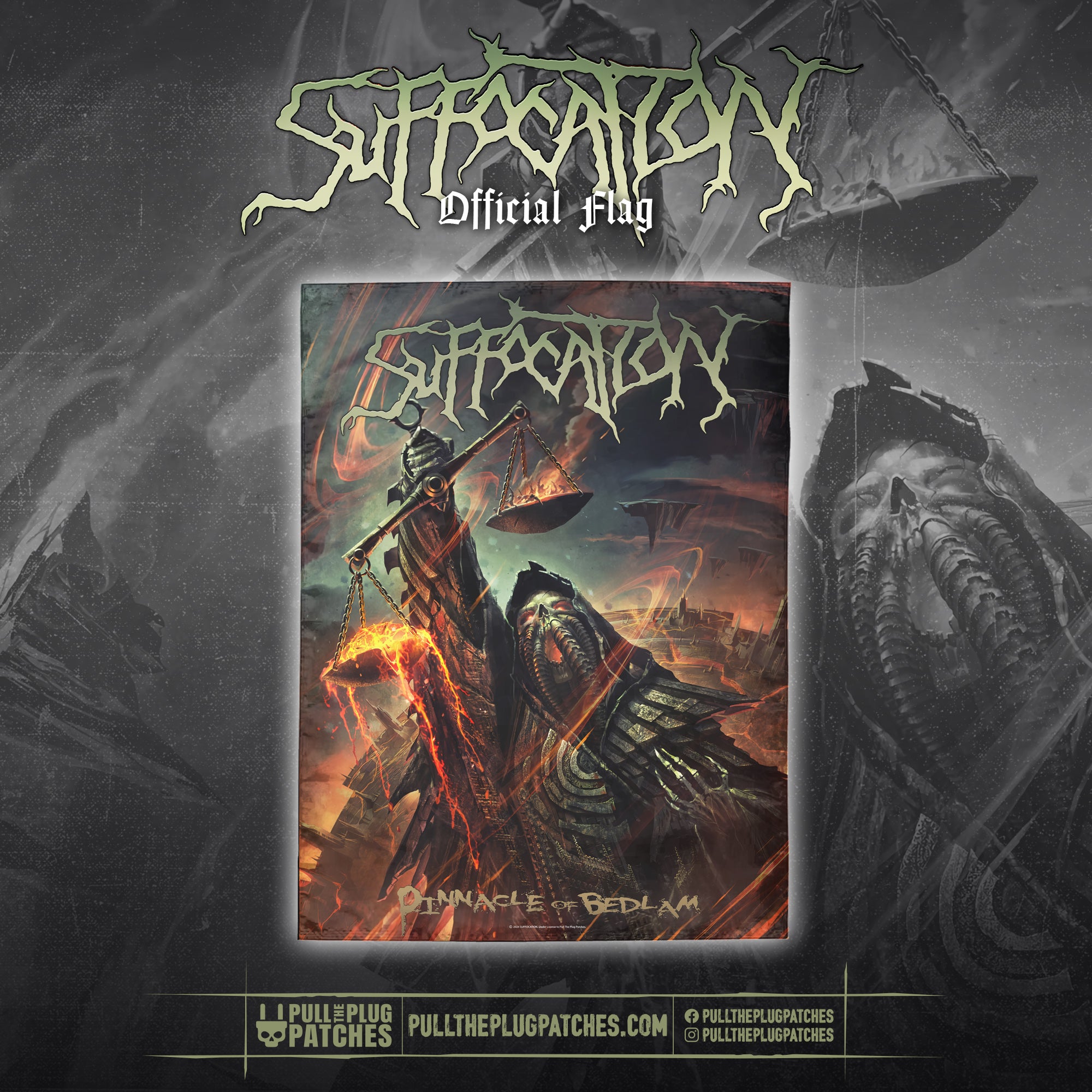 Suffocation - Pinnacle Of Bedlam - Flag – Pull The Plug Patches
