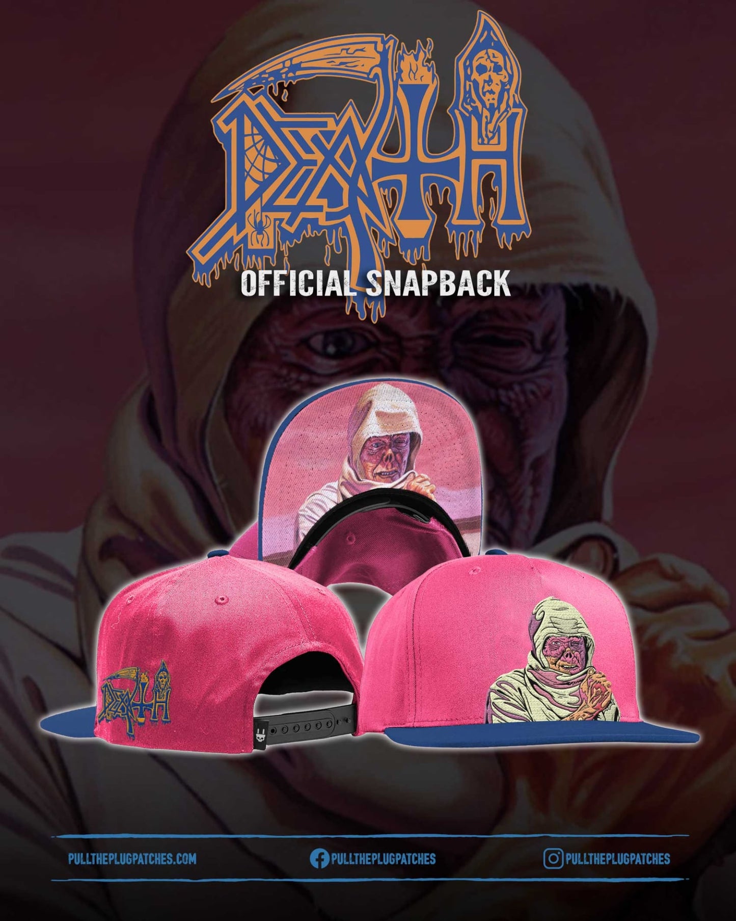 Death - Leprosy - Snapback Hat - Pink