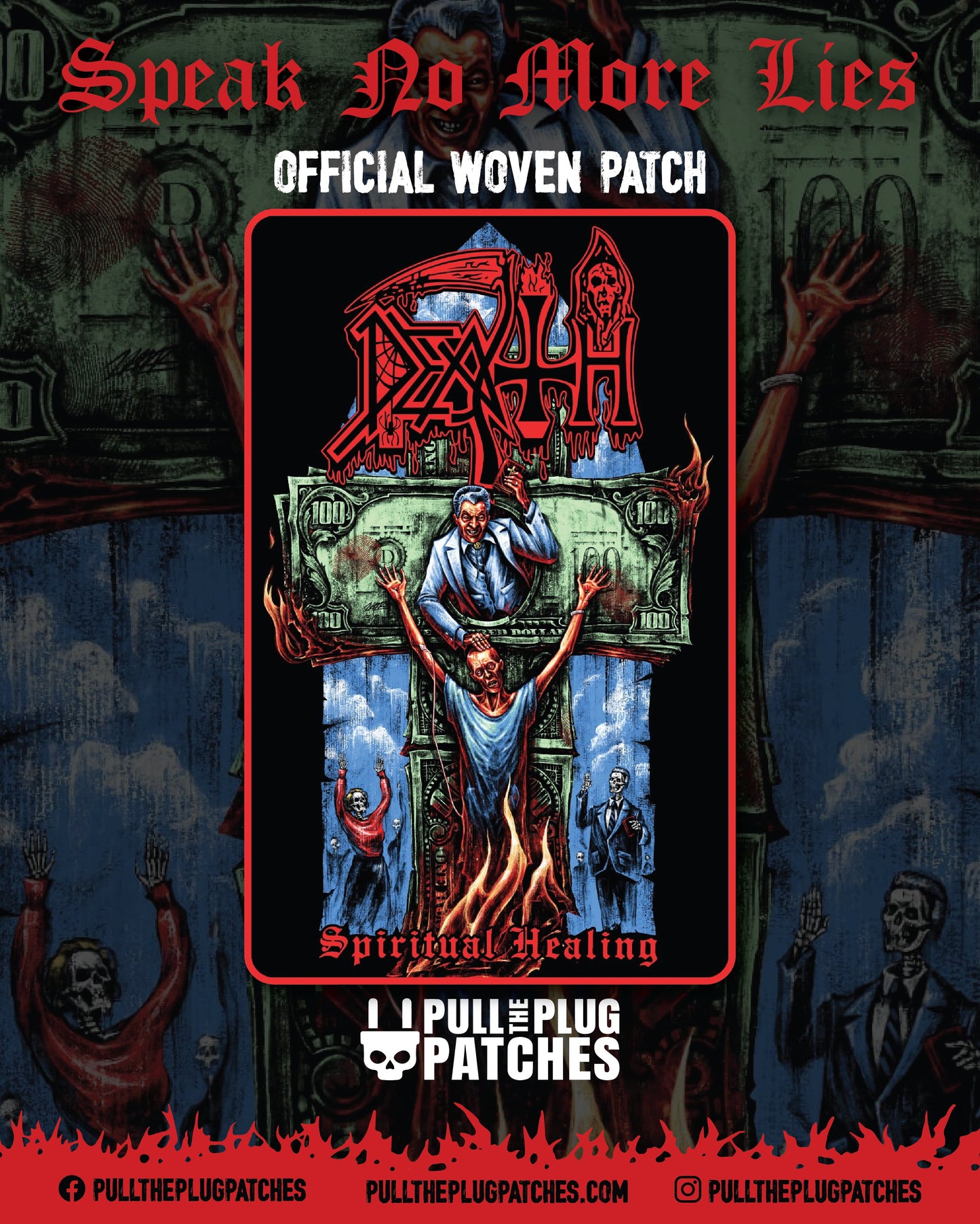 Death - Spiritual Healing x Exclusive Noah Cutter Meihoff Art - Patch (Limited Edition)