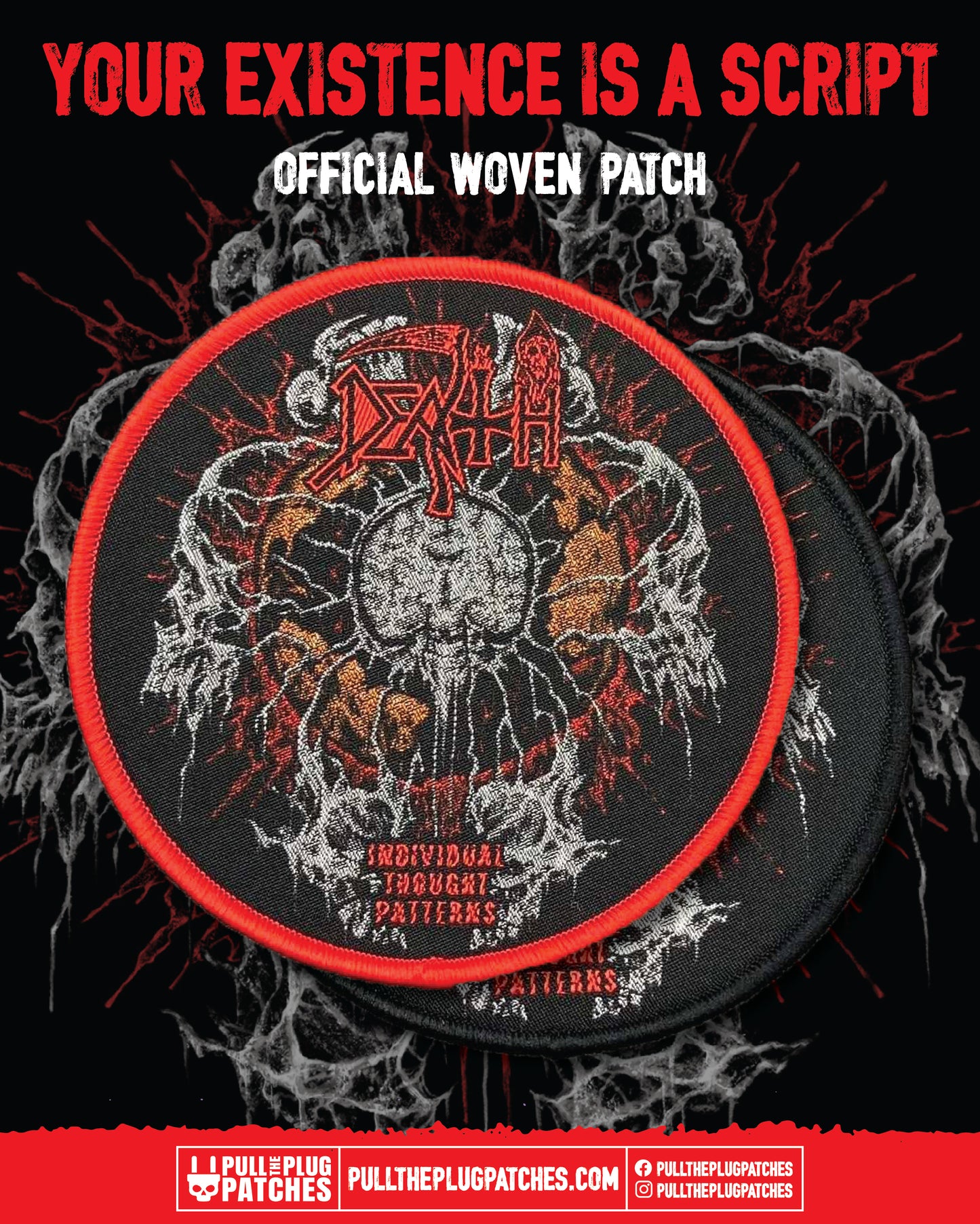 Death - Individual Thought Patterns x Exclusive Noah Cutter Meihoff Art - Patch