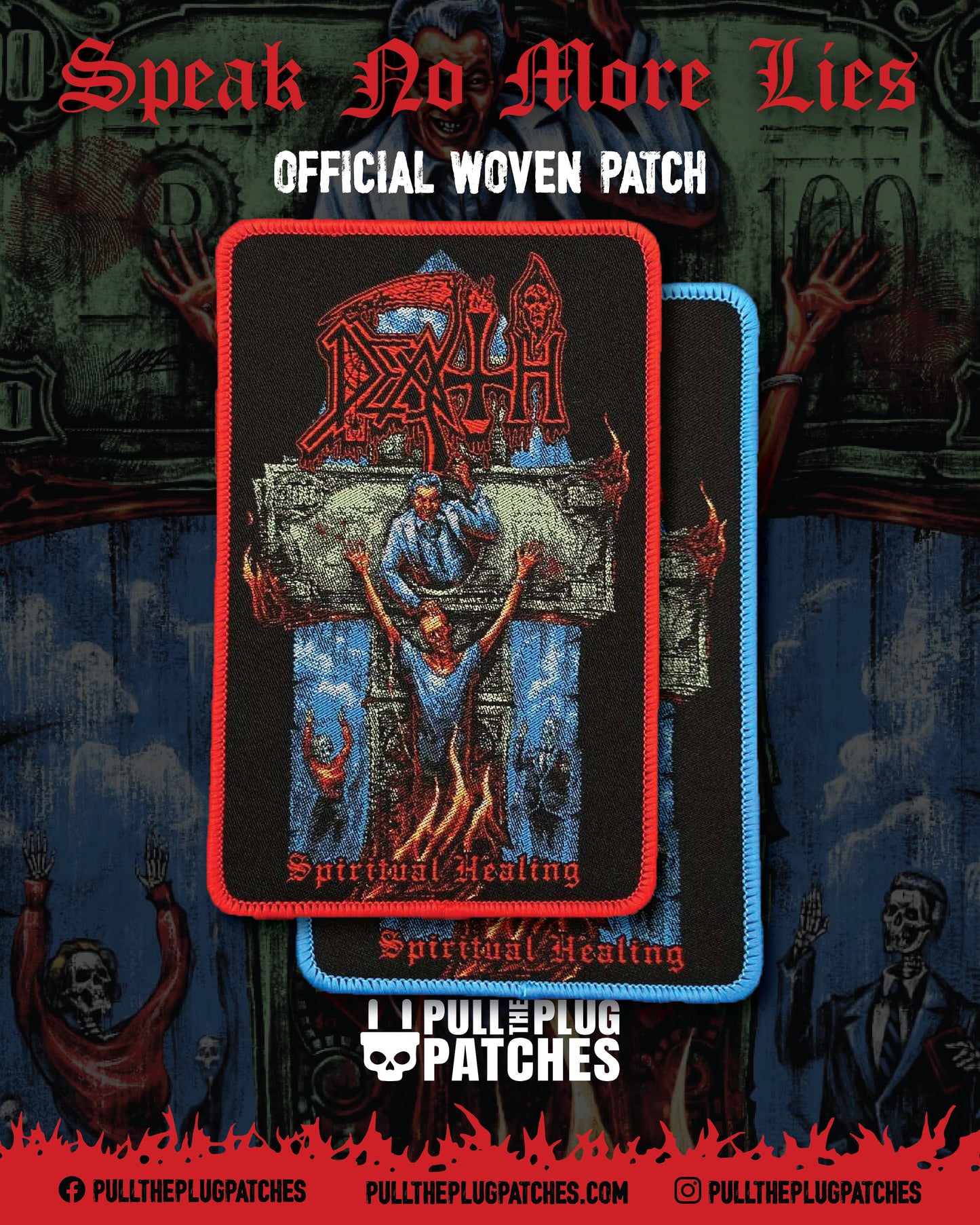 Death - Spiritual Healing x Exclusive Noah Cutter Meihoff Art - Patch (Limited Edition)