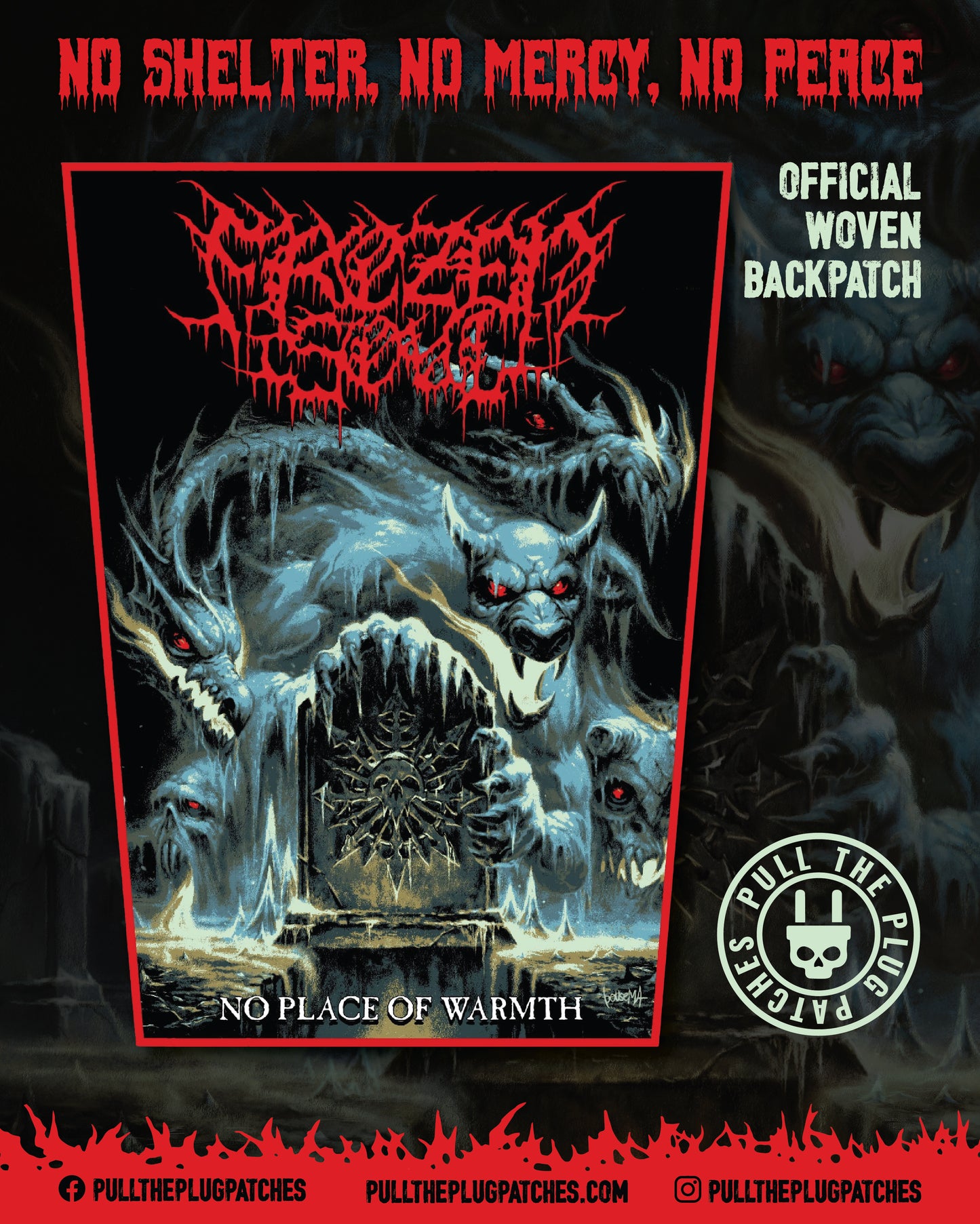 Frozen Soul - No Place of Warmth - Backpatch