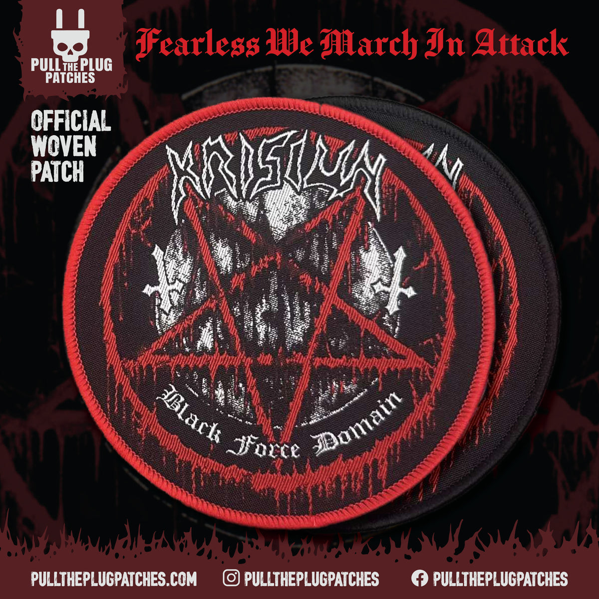 Krisiun - Black Force Domain - Patch – Pull The Plug Patches