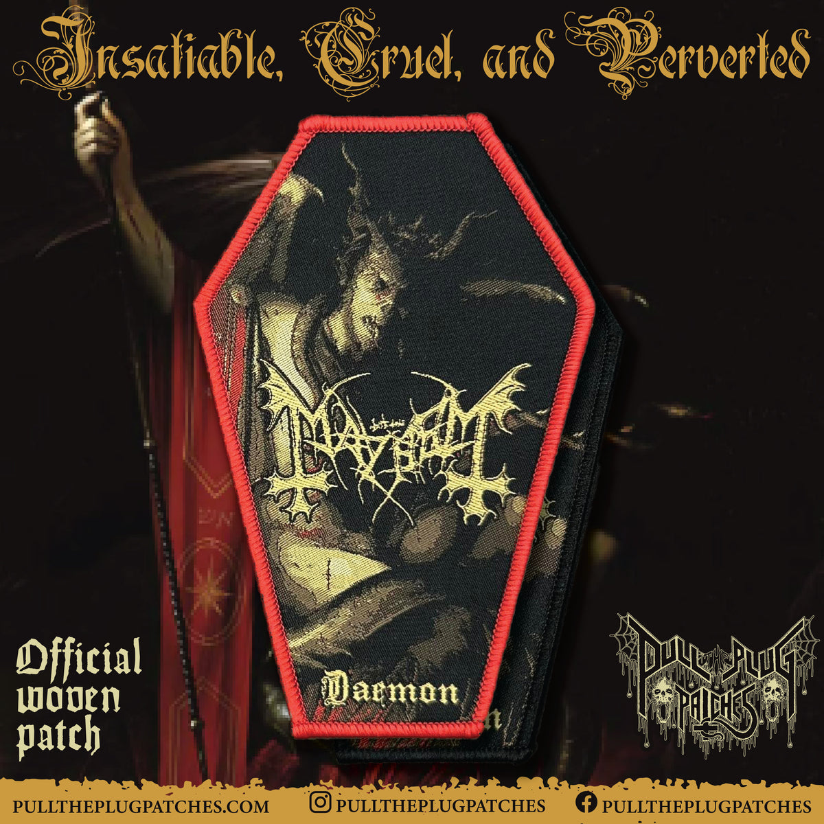 Mayhem Daemon Pull The Plug Patches