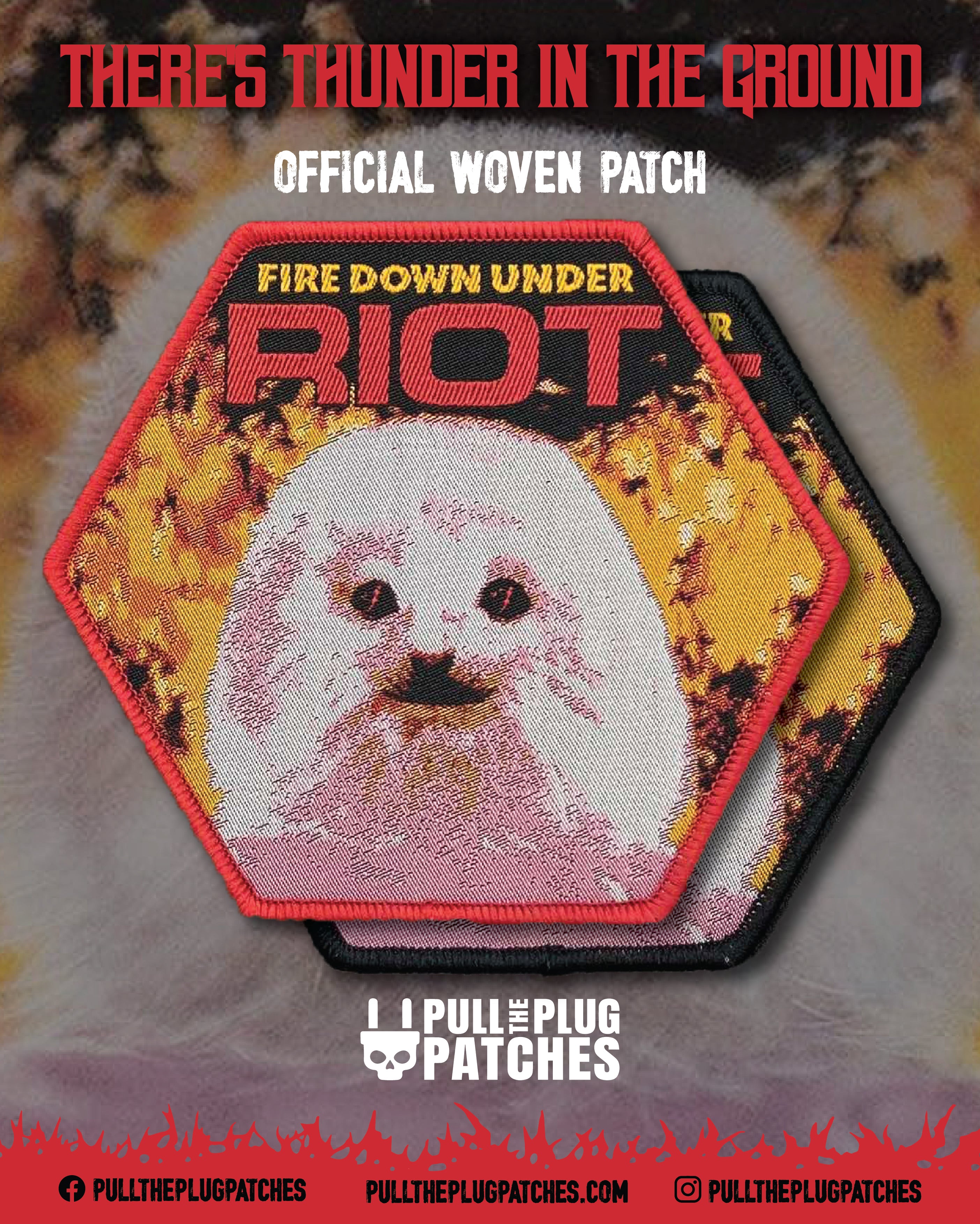 Riot - Fire Down Under- Patch – Pull The Plug Patches
