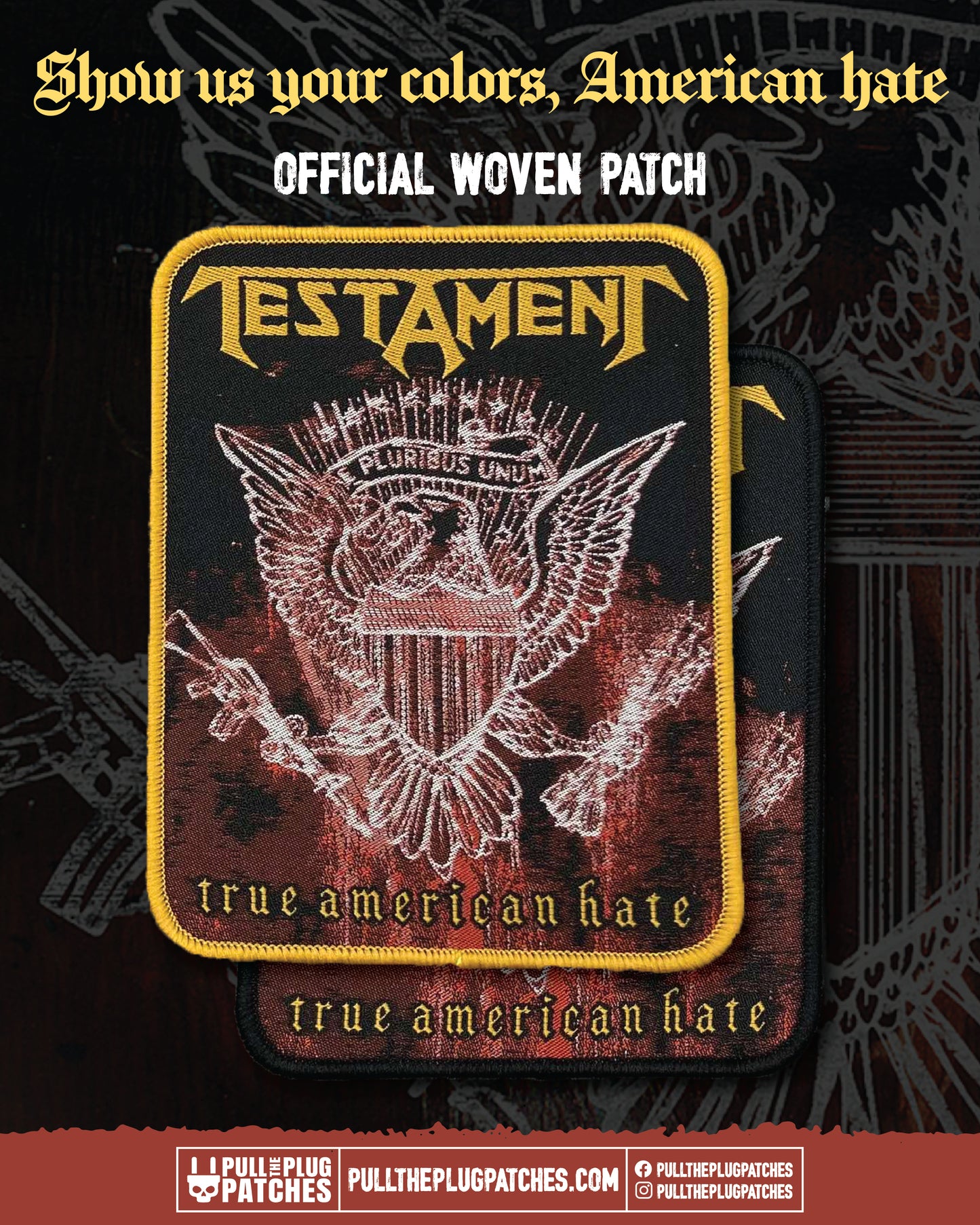 Testament - True American Hate - Patch