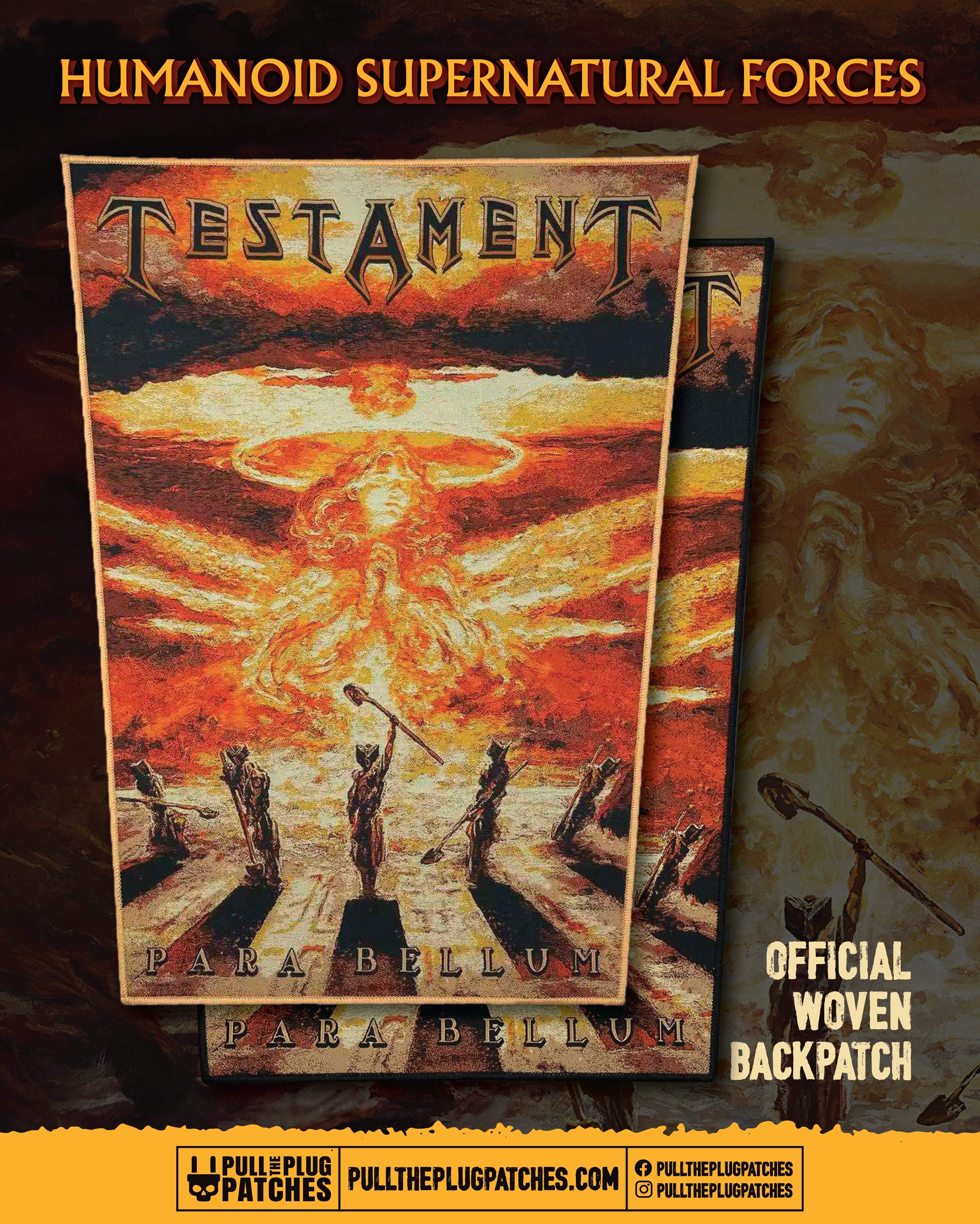 Testament - Para Bellum - Backpatch – Pull The Plug Patches
