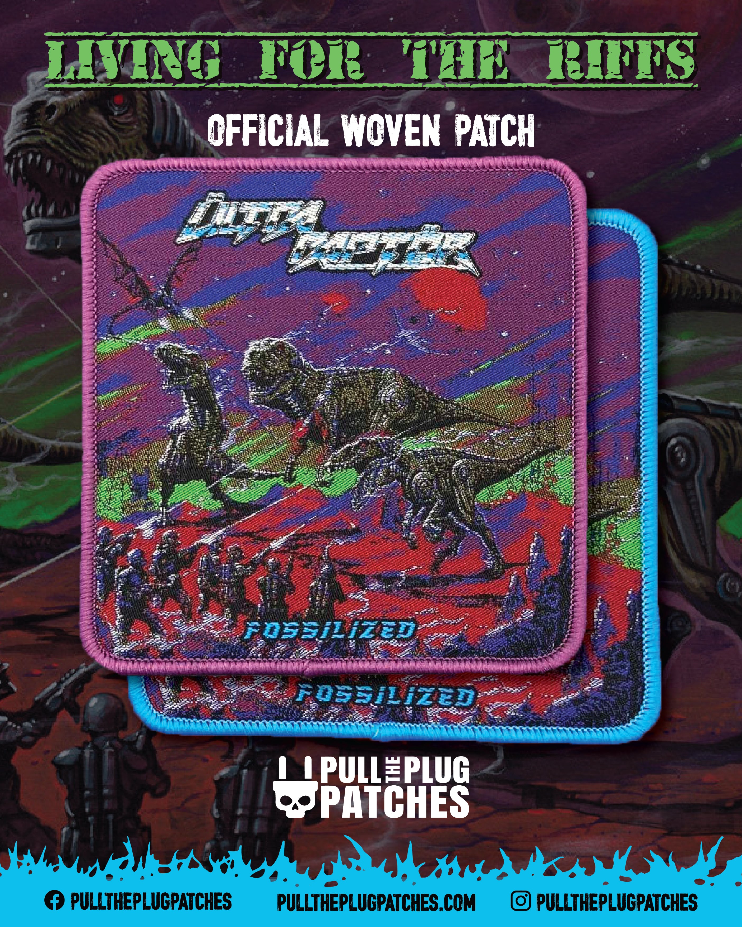 Ultra Raptor - Fossilized - Patch – Pull The Plug Patches