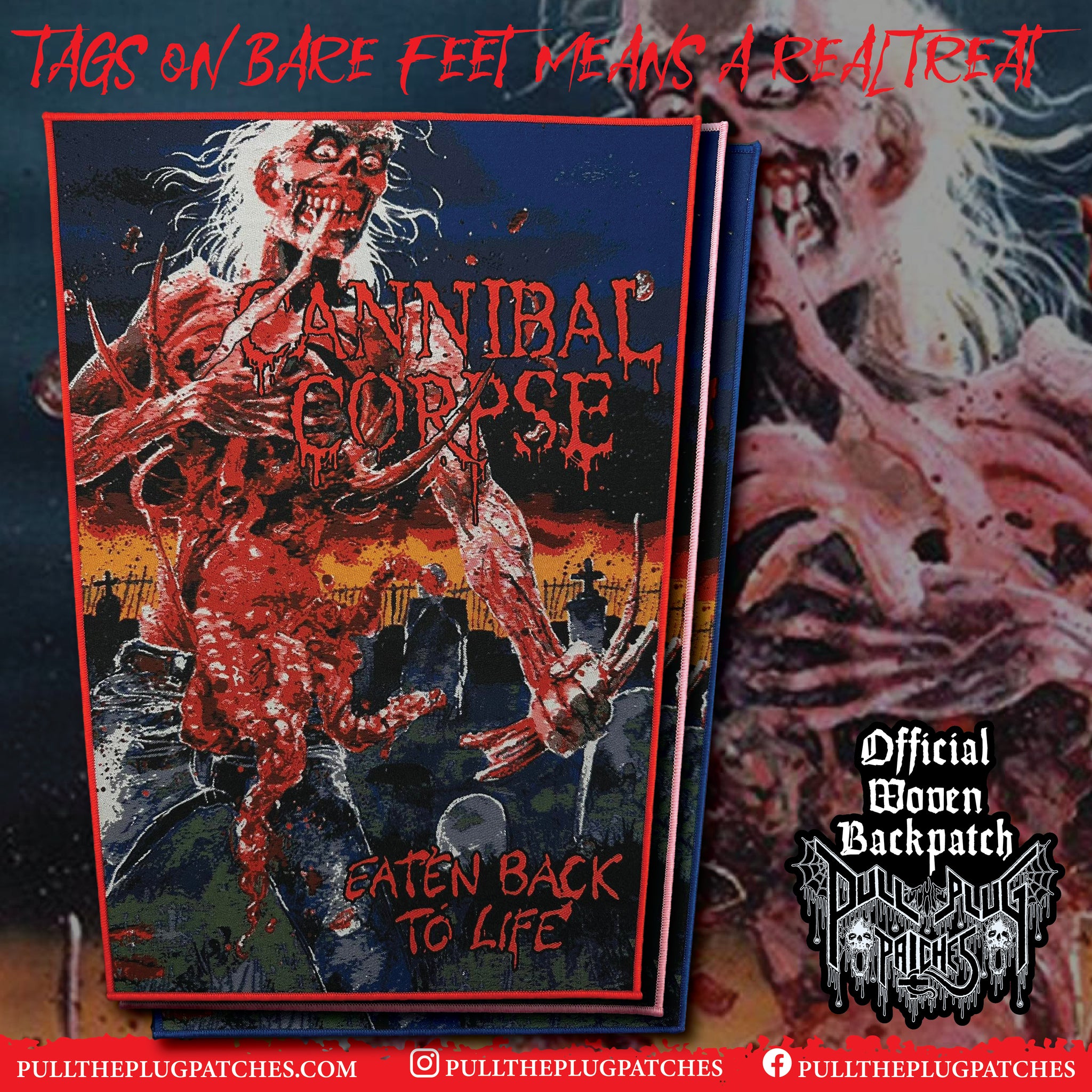 Cannibal Corpse - Eaten Back To Life – Pull The Plug Patches