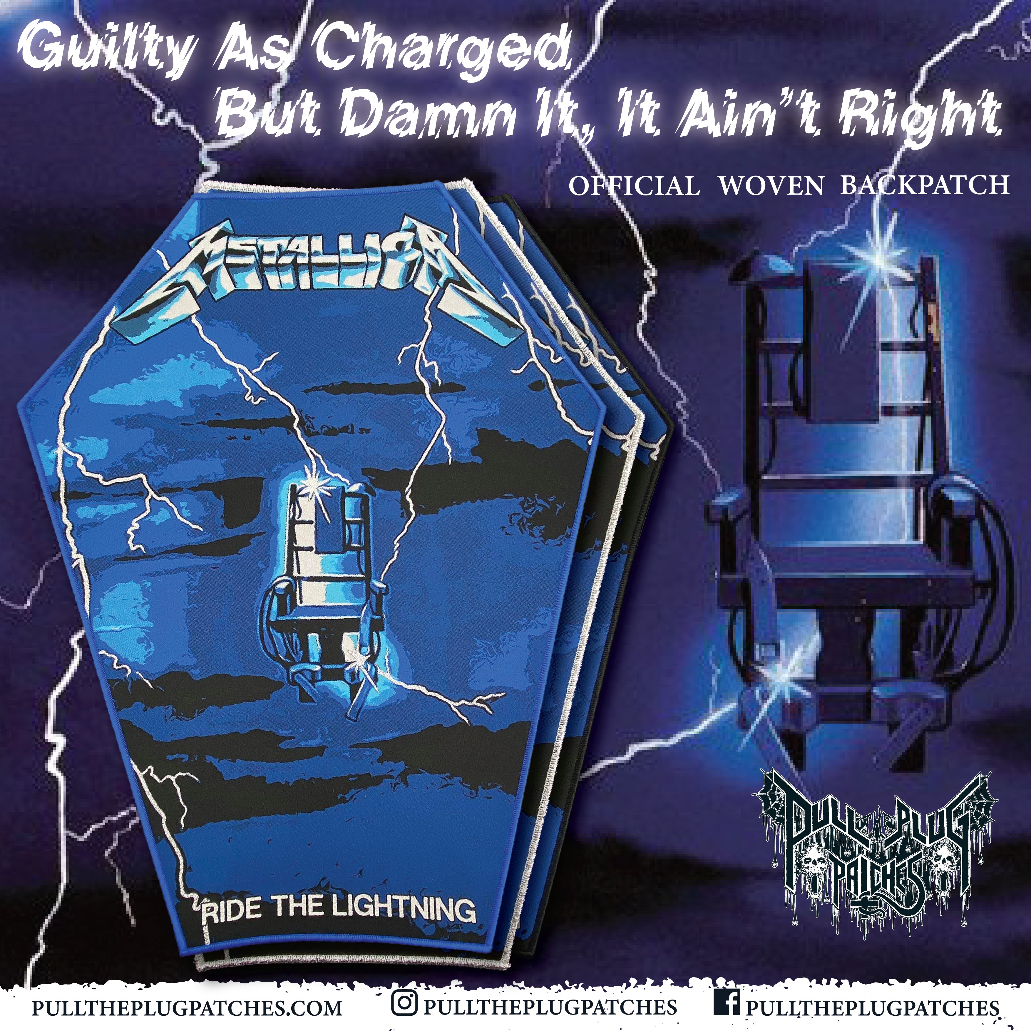 Ride the lightning - backpatch by Metallica, Patch with ledotakas -  Ref:118967130