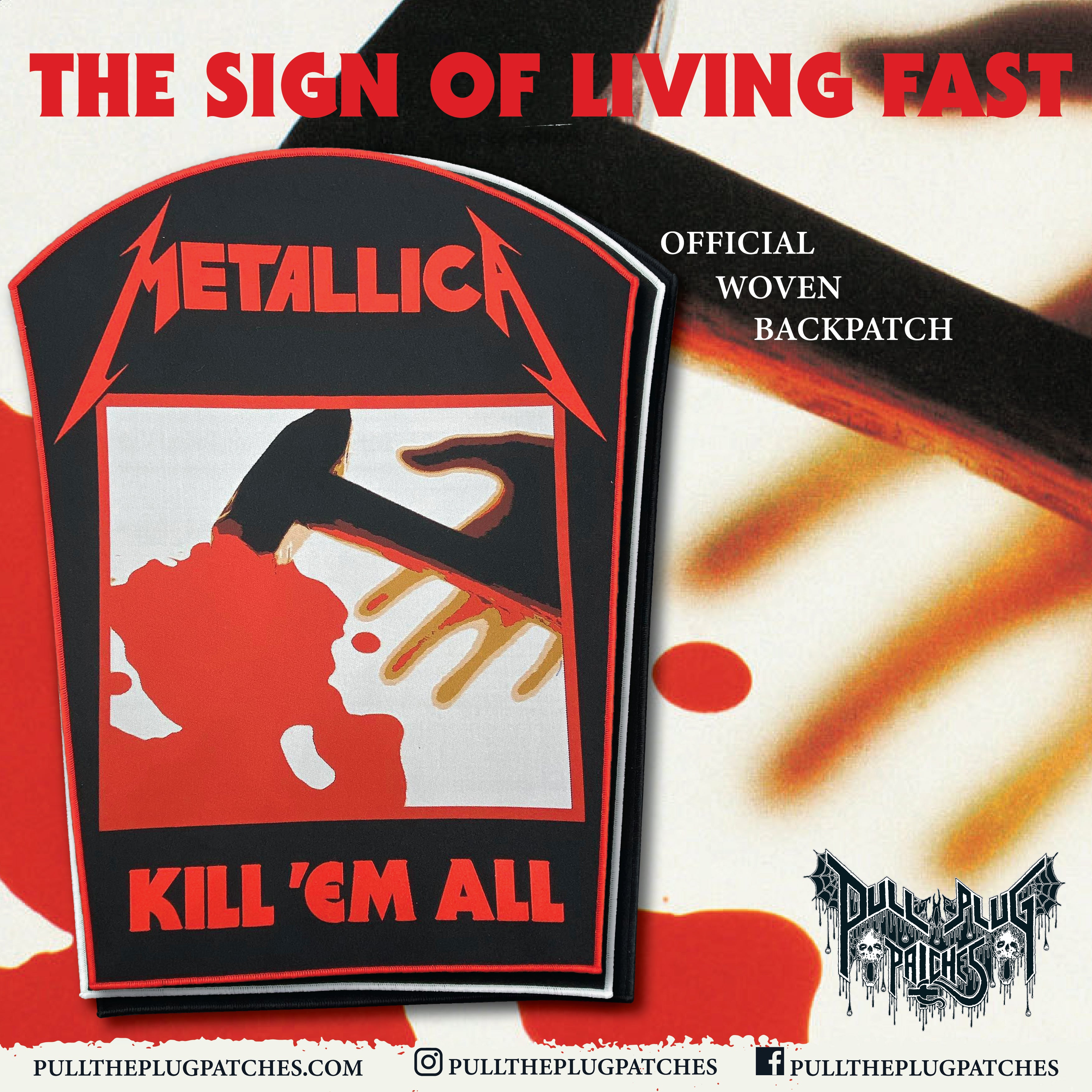 Metallica - Kill 'Em All 3x2 Embroidered Patch